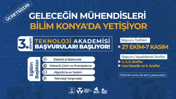 3. DÖNEM TEKNOLOJİ AKADEMİSİ BAŞVURULARI BAŞLIYOR!