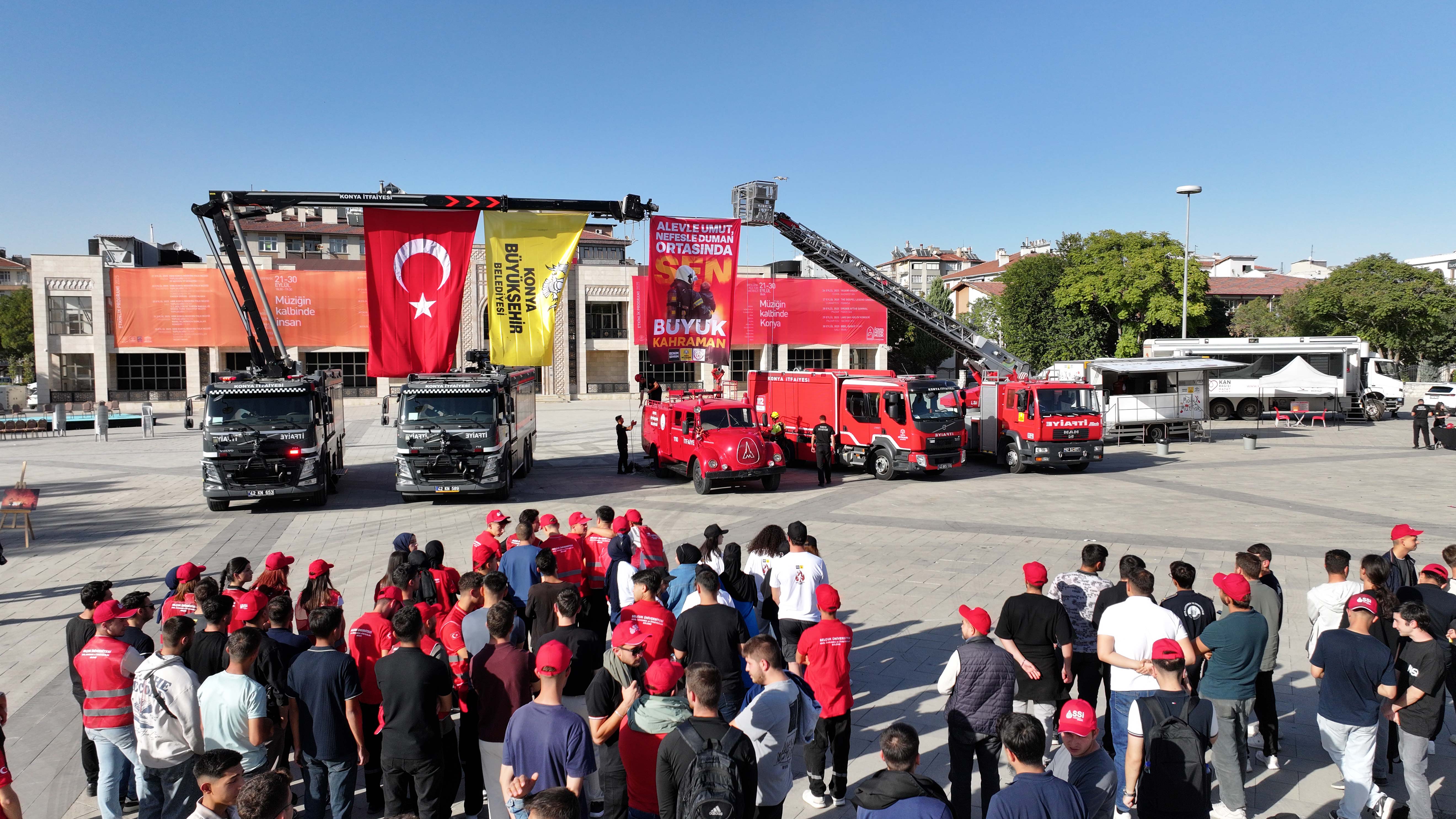KONYA BÜYÜKŞEHİR’DEN İTFAİYE HAFTASI’NDA “FARKINDALIK” ETKİNLİĞİ
