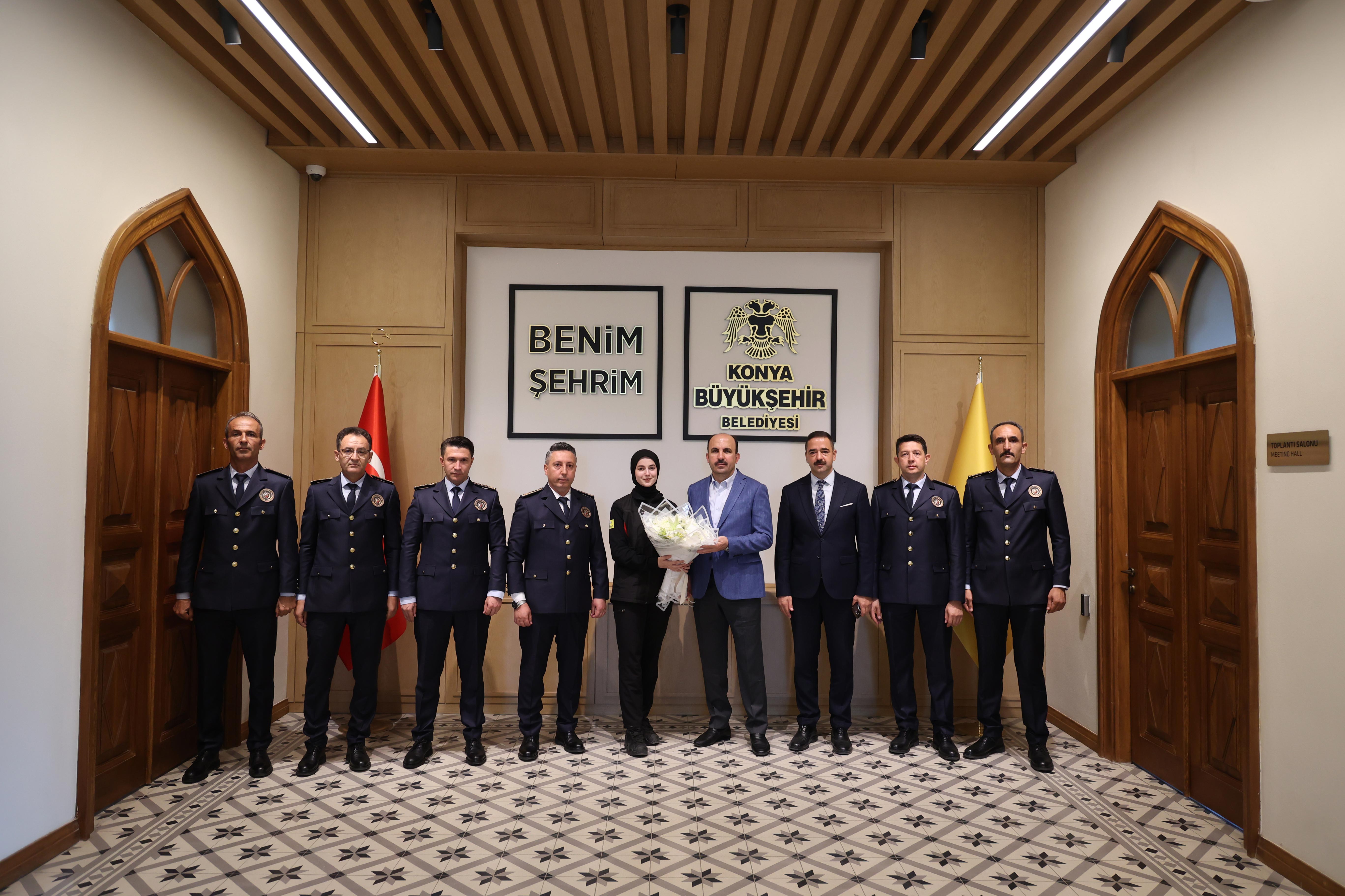 KONYA İTFAİYESİ BAŞKAN ALTAY’I ZİYARET ETTİ