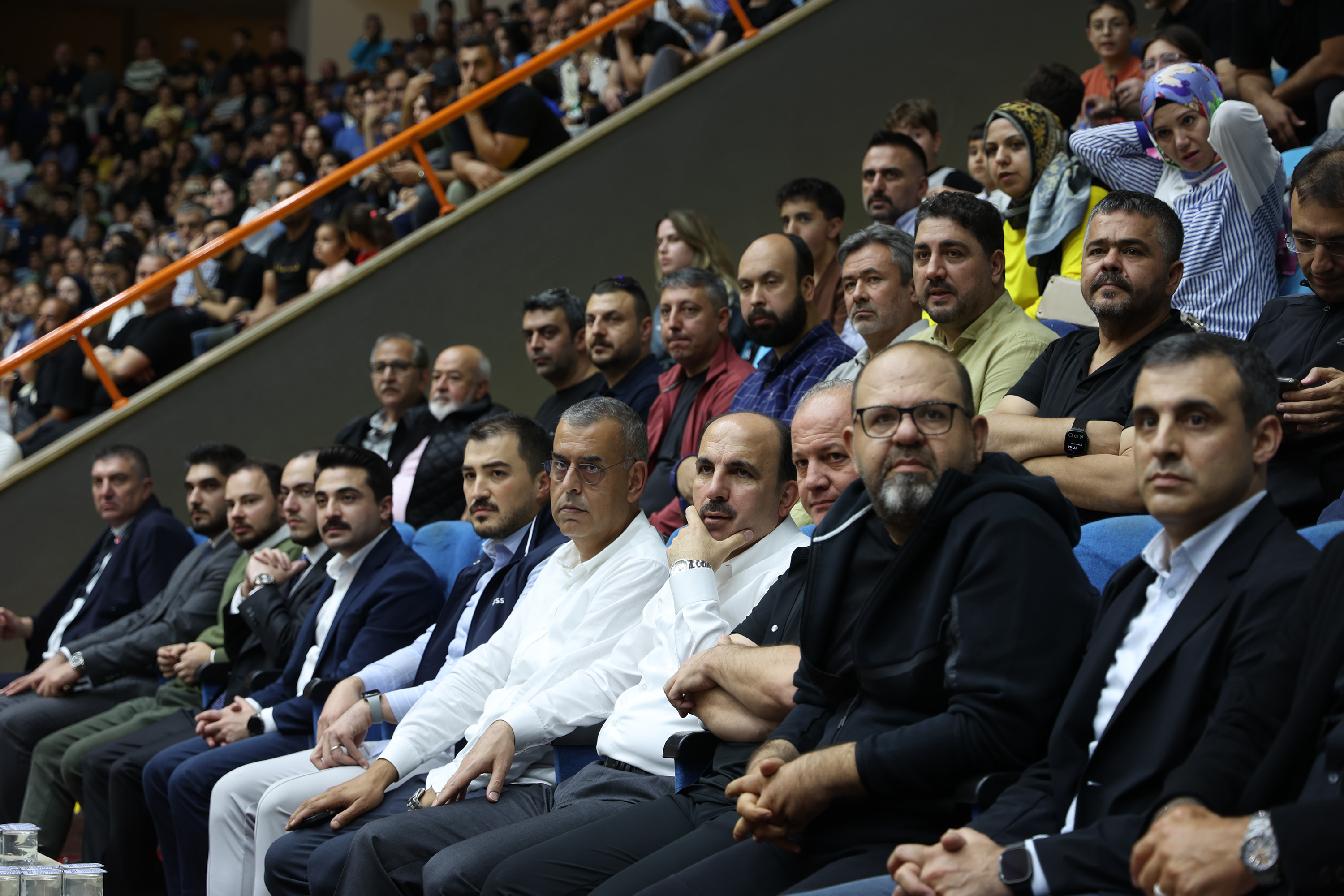 BÜYÜKŞEHİR BELEDİYESPOR - GAZİANTEP BASKETBOL MAÇINDA GAZZE’YE DESTEK PANKARTI AÇILDI