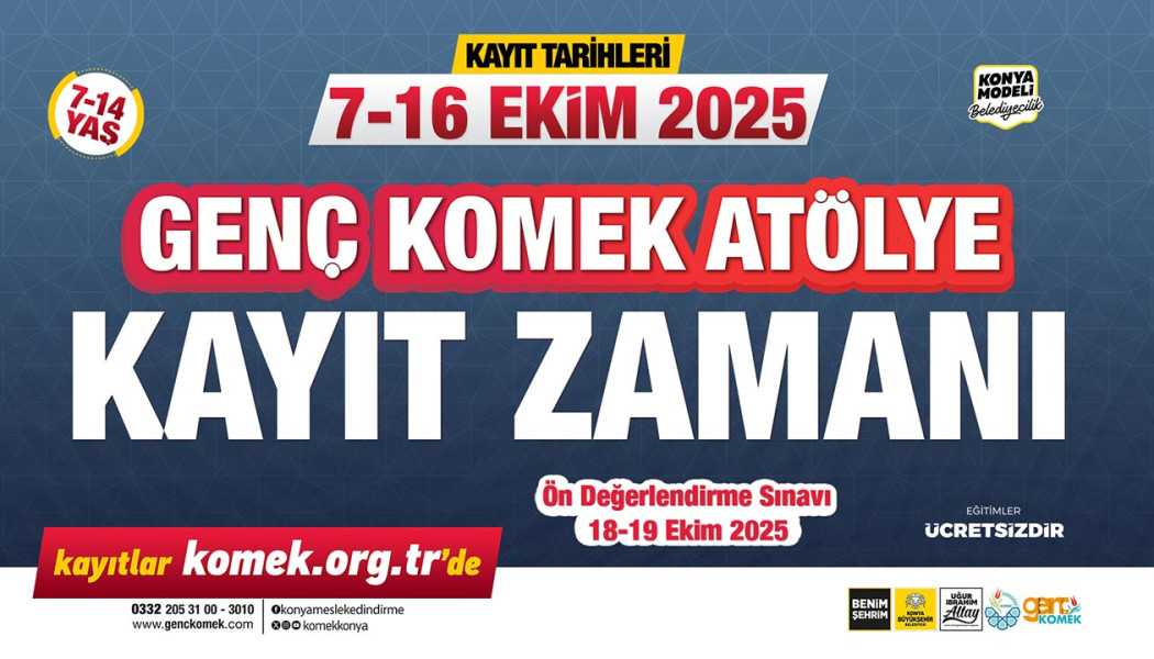 GENÇ KOMEK ATÖLYELERİNDE KAYIT HEYECANI BAŞLADI