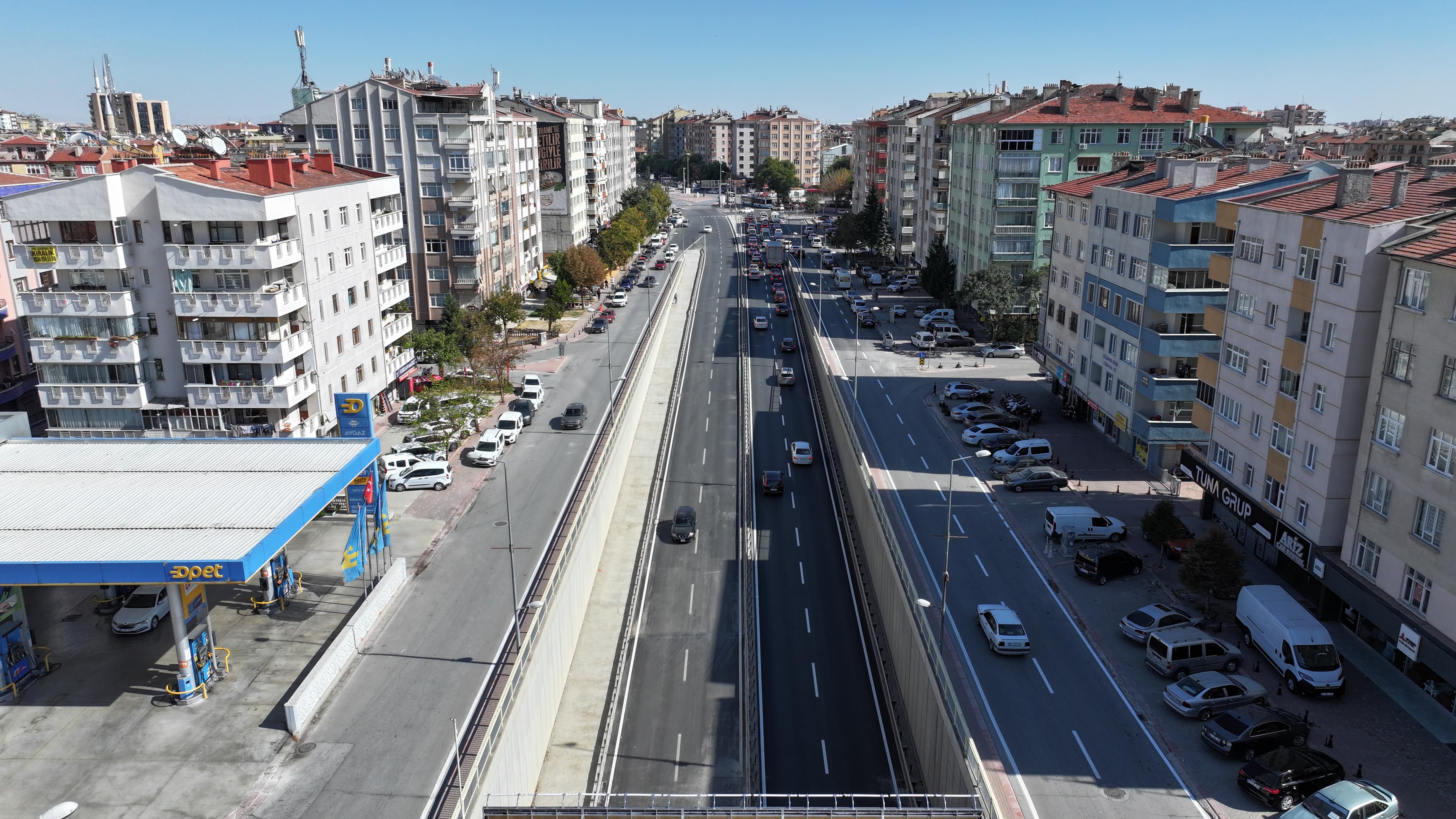 KONYA BÜYÜKŞEHİR VATAN CADDESİ KÖPRÜLÜ KAVŞAĞI’NDA YOL KALİTESİNİ YÜKSELTTİ