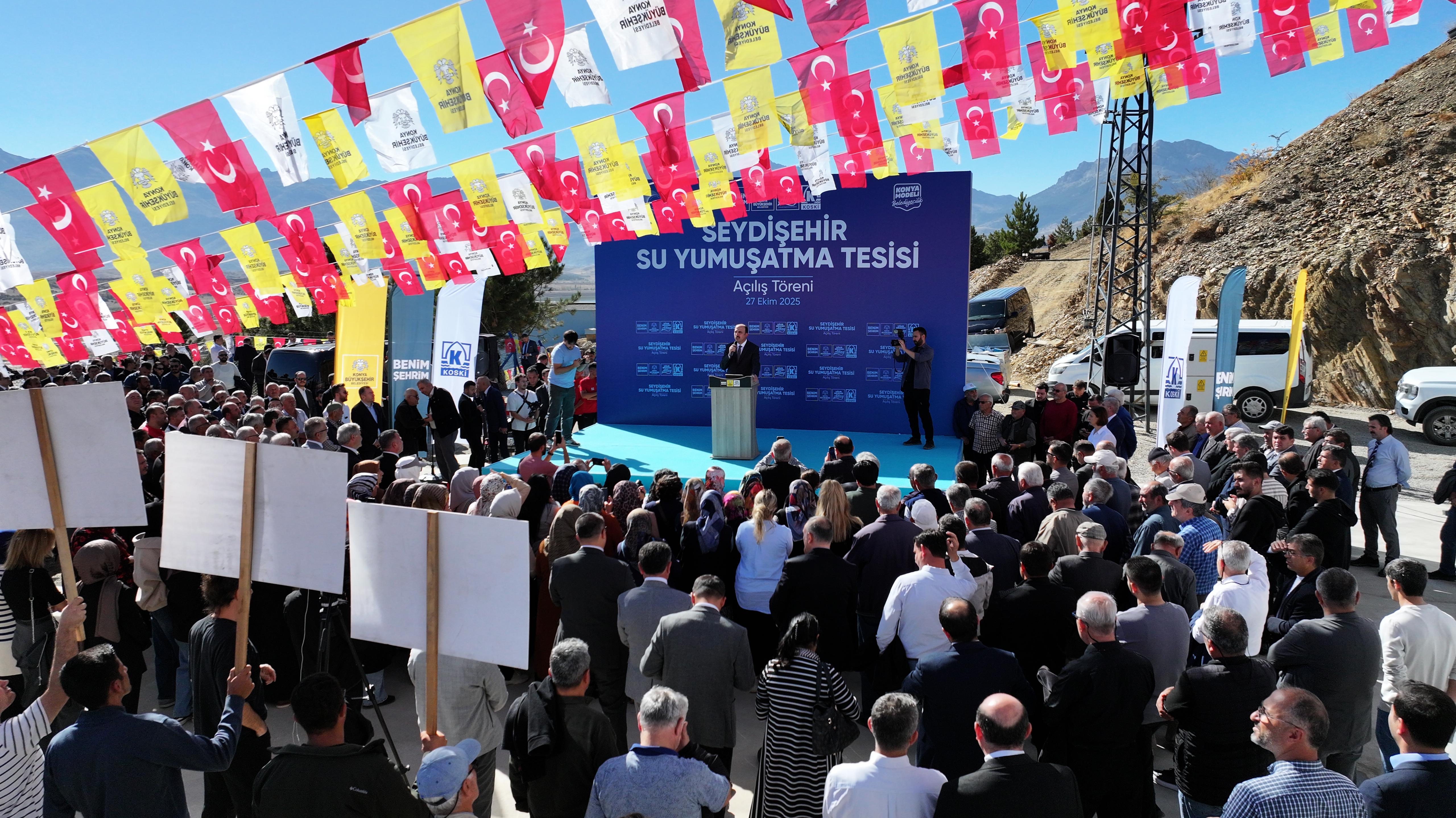BAŞKAN ALTAY SEYDİŞEHİR’E KAZANDIRILAN 65 MİLYON LİRALIK SU YUMUŞATMA TESİSİNİ AÇTI