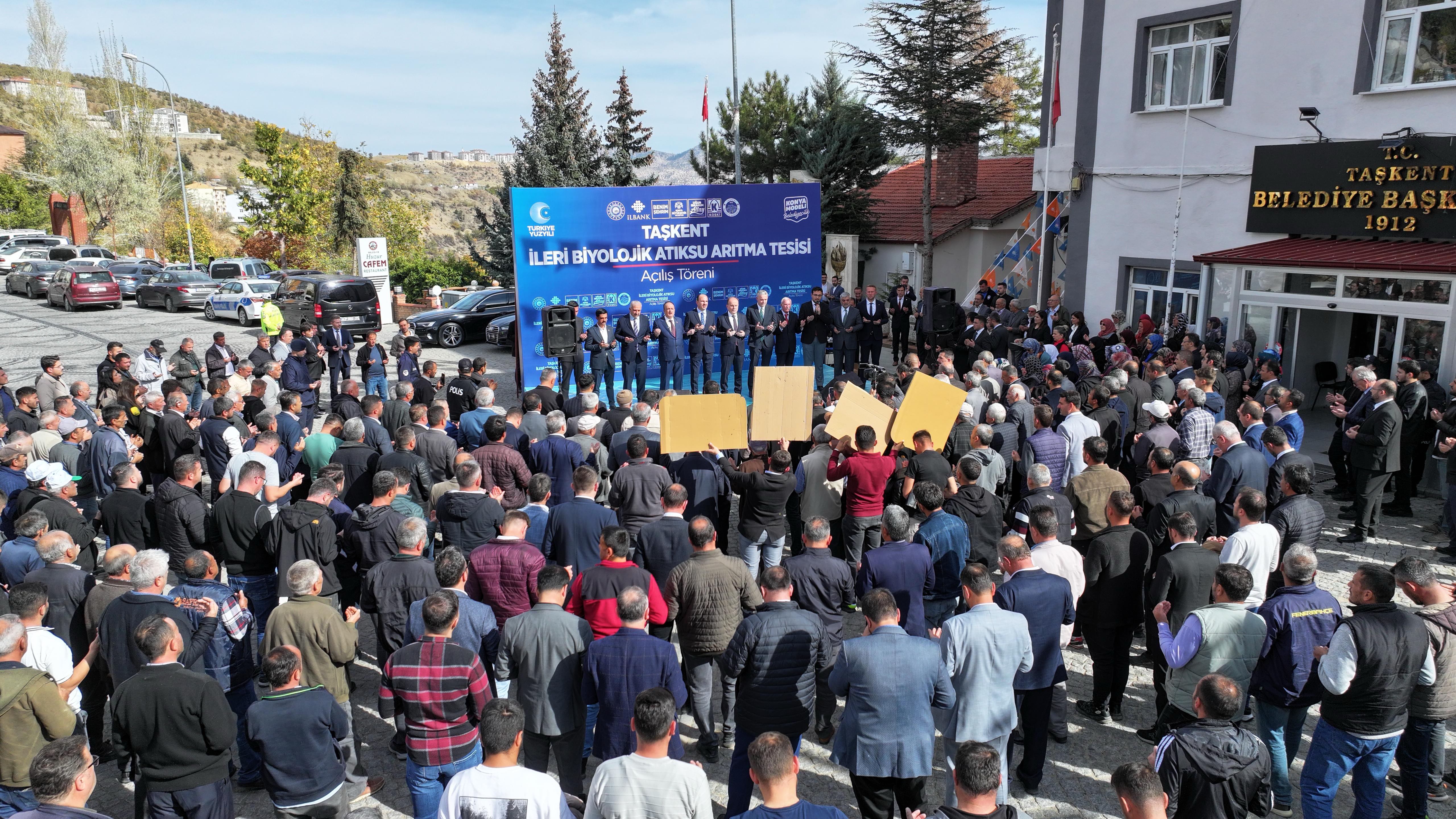 MİLLETVEKİLİ BAYKAN VE BAŞKAN ALTAY TAŞKENT İLERİ BİYOLOJİK ATIK SU ARITMA TESİSİ’NİN AÇILIŞINI YAPTI