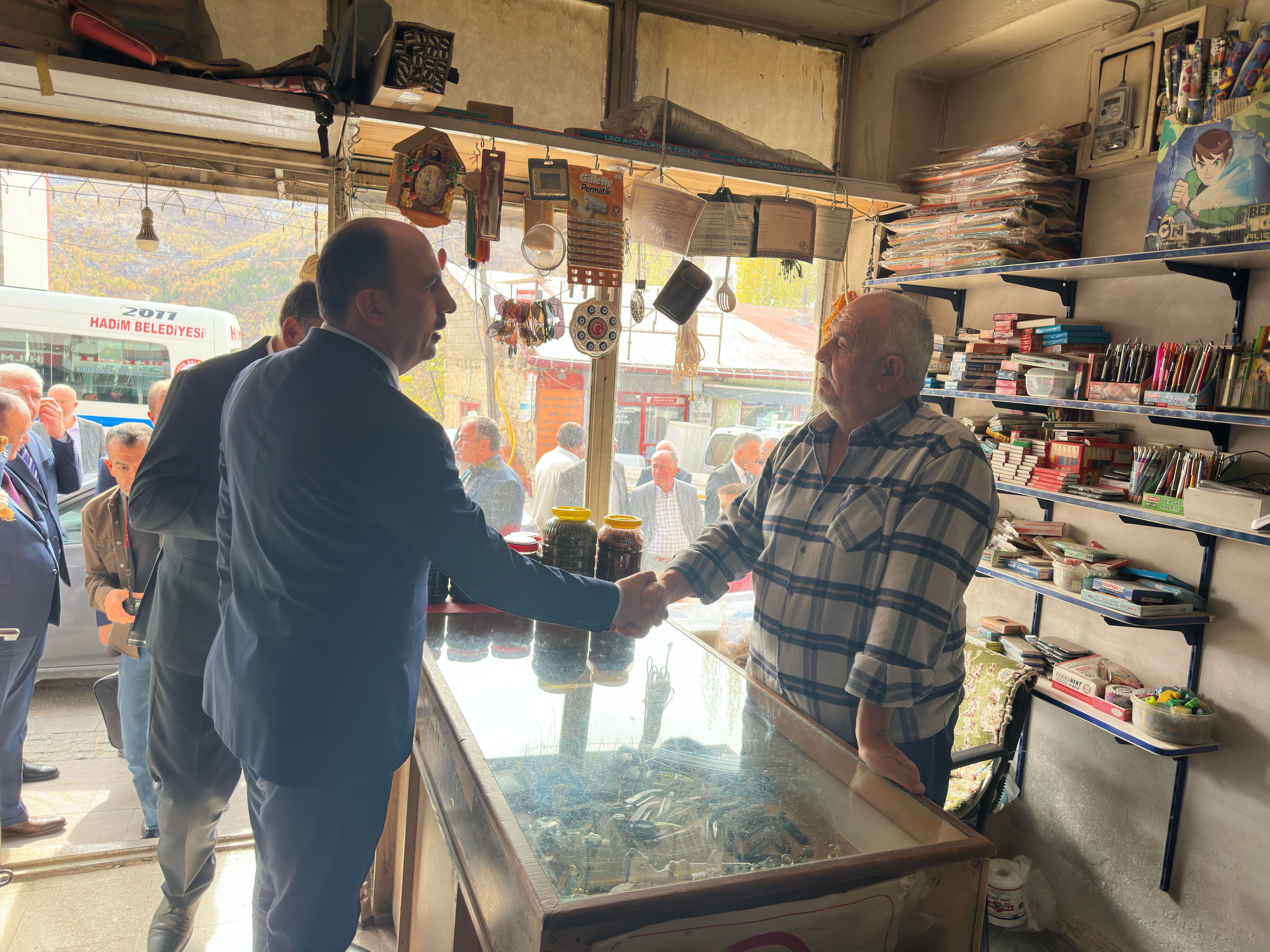 BAŞKAN ALTAY HADİM’DE YATIRIM İNCELEMESİ YAPARAK ZİYARETLER GERÇEKLEŞTİRDİ