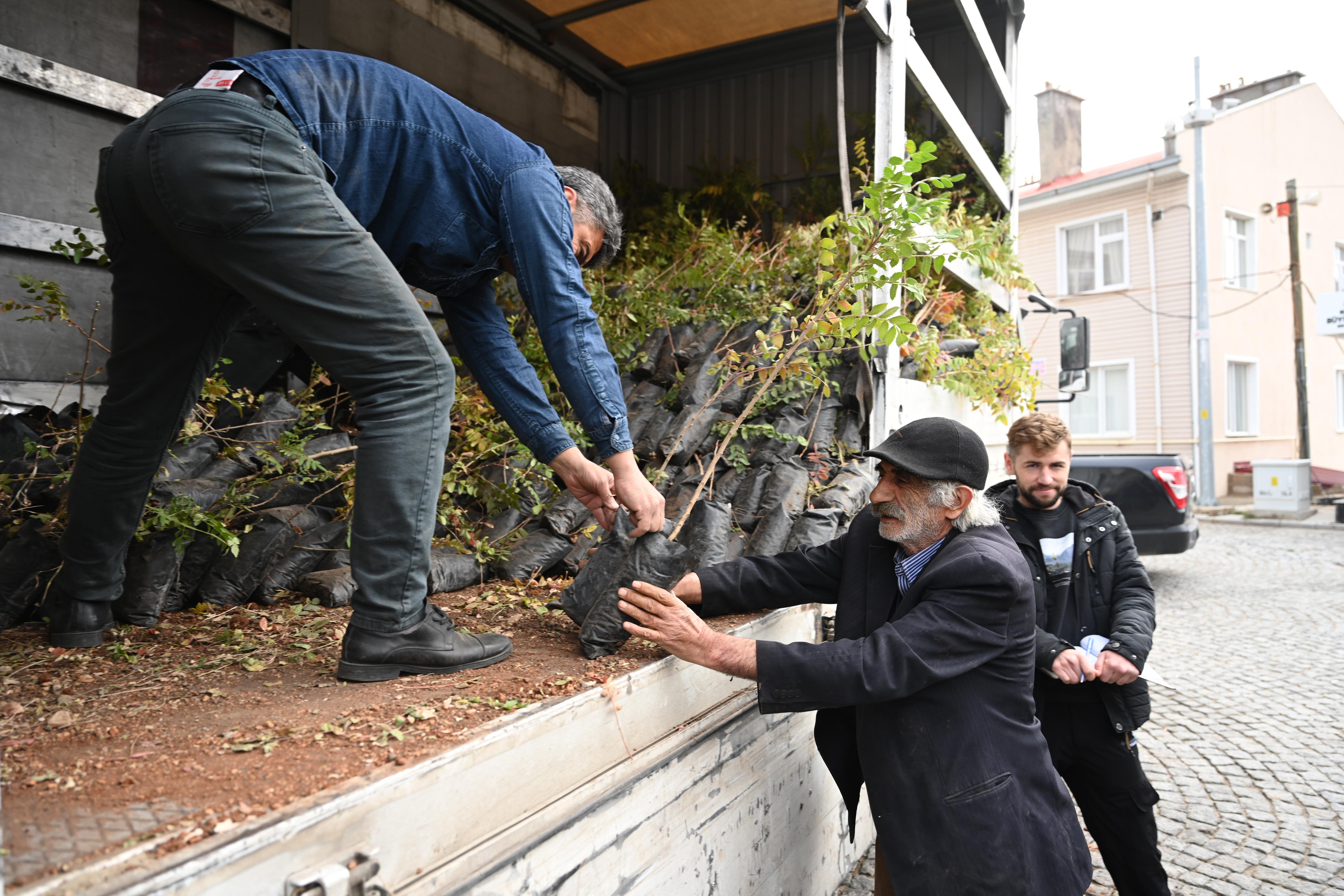 KONYA BÜYÜKŞEHİR ÜRETİCİYE SUMAK FİDANI DESTEĞİNDE BULUNDU
