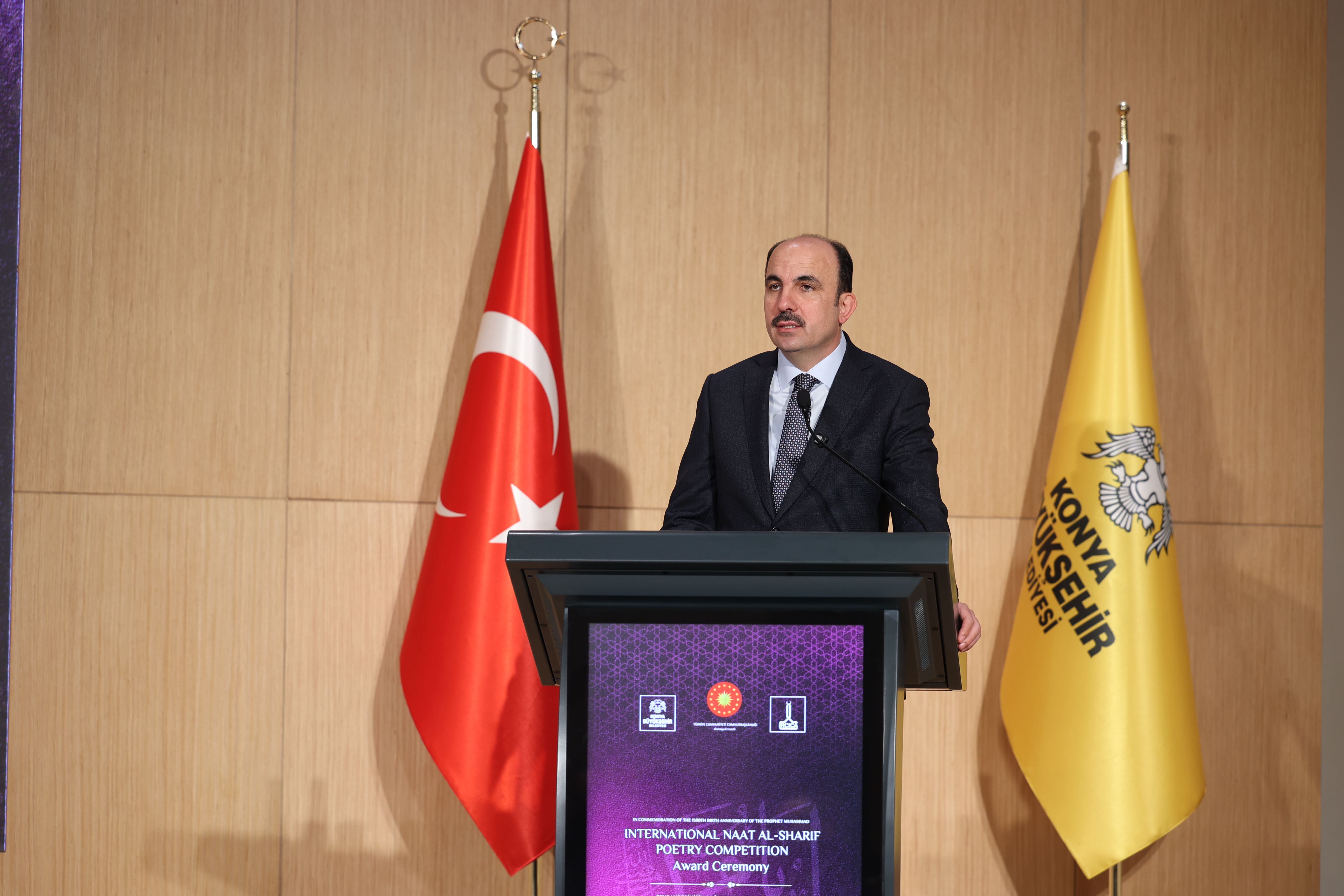 KONYA BÜYÜKŞEHİR’İN DESTEKLEDİĞİ “ULUSLARARASI NAAT-I ŞERİF YARIŞMASI”NDA ÖDÜLLER SAHİPLERİNİ BULDU