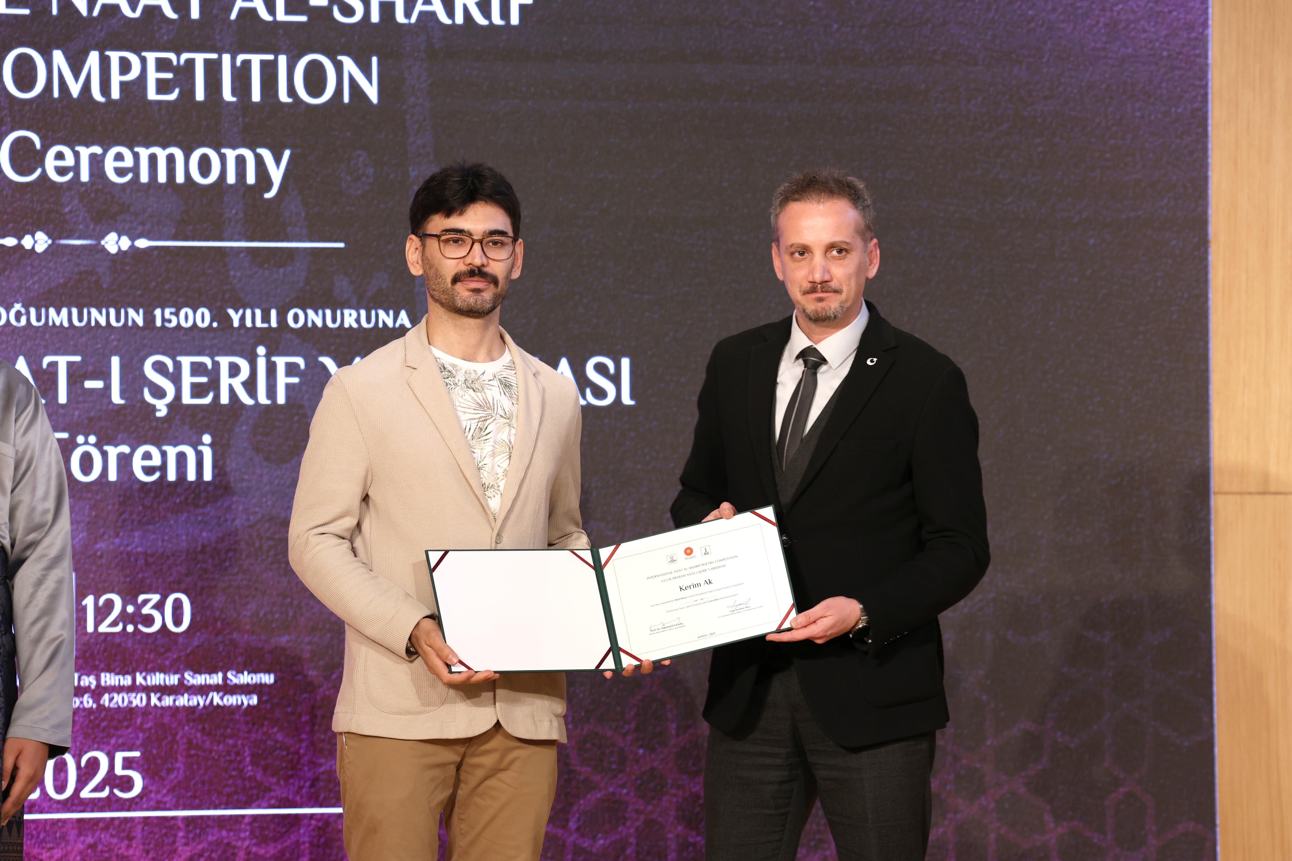 KONYA BÜYÜKŞEHİR’İN DESTEKLEDİĞİ “ULUSLARARASI NAAT-I ŞERİF YARIŞMASI”NDA ÖDÜLLER SAHİPLERİNİ BULDU