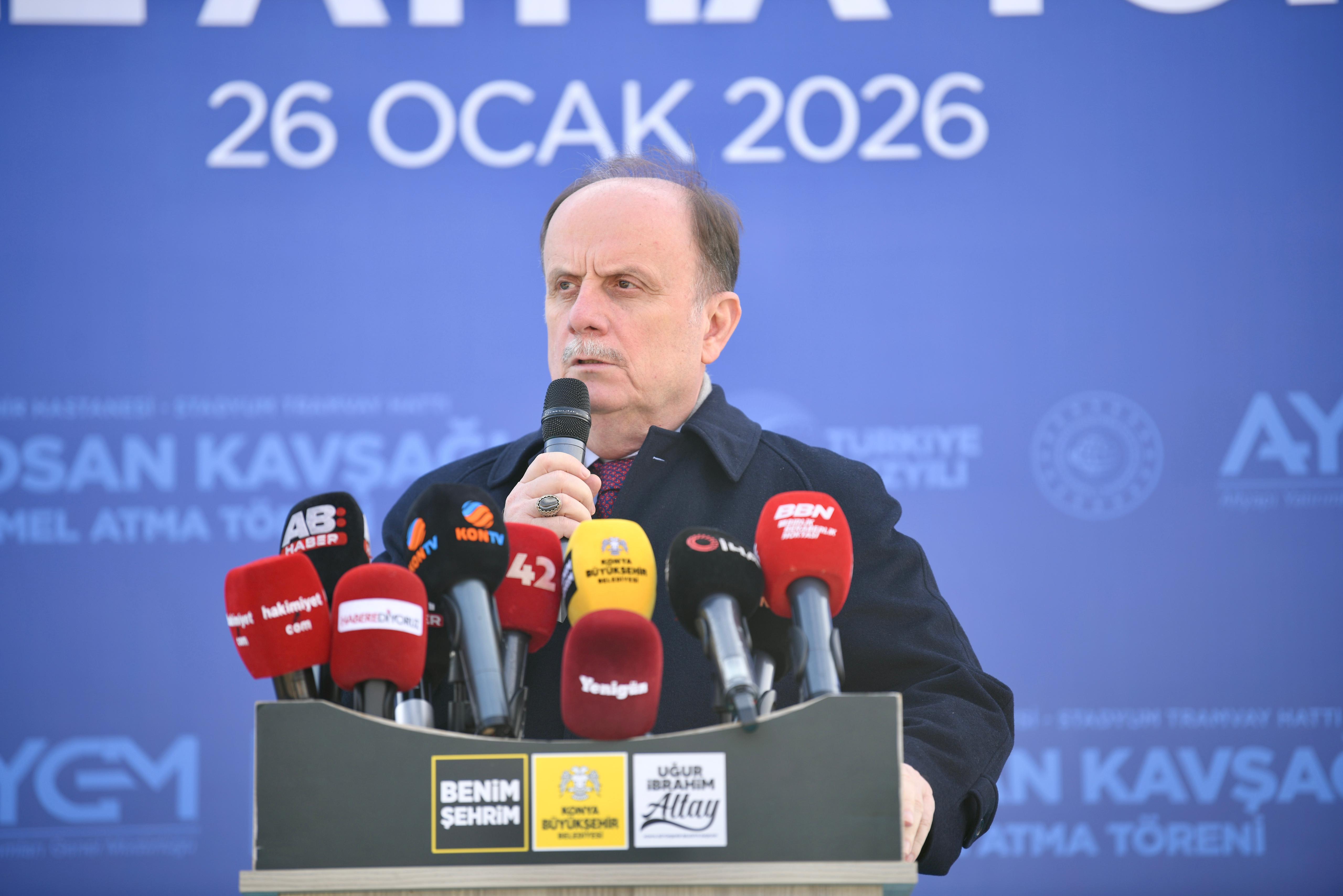 KONYA’NIN GELİŞEN RAYLI SİSTEM YOLCULUĞUNDA ÖNEMLİ BİR YATIRIMIN DAHA TEMELİ ATILDI