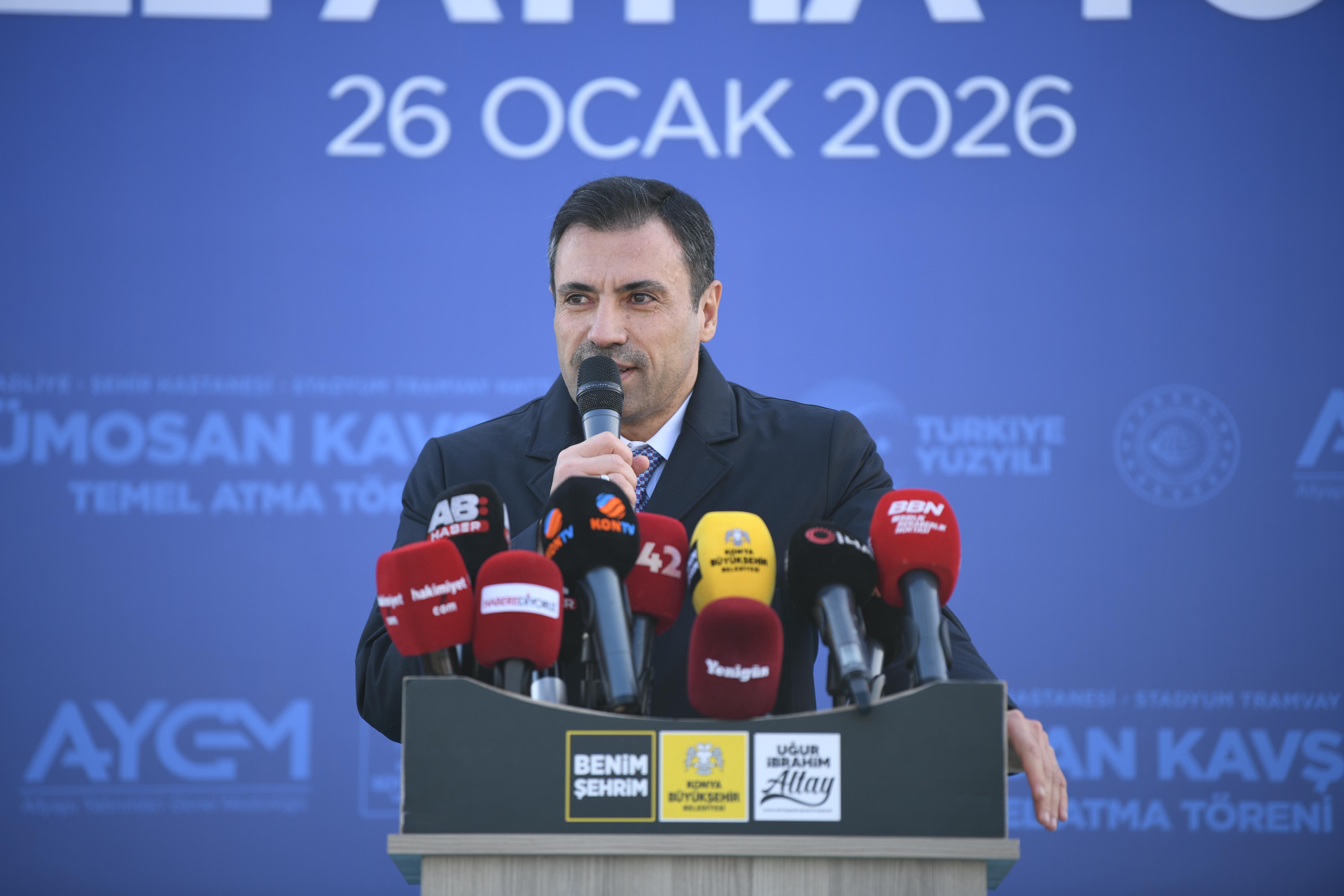 KONYA’NIN GELİŞEN RAYLI SİSTEM YOLCULUĞUNDA ÖNEMLİ BİR YATIRIMIN DAHA TEMELİ ATILDI