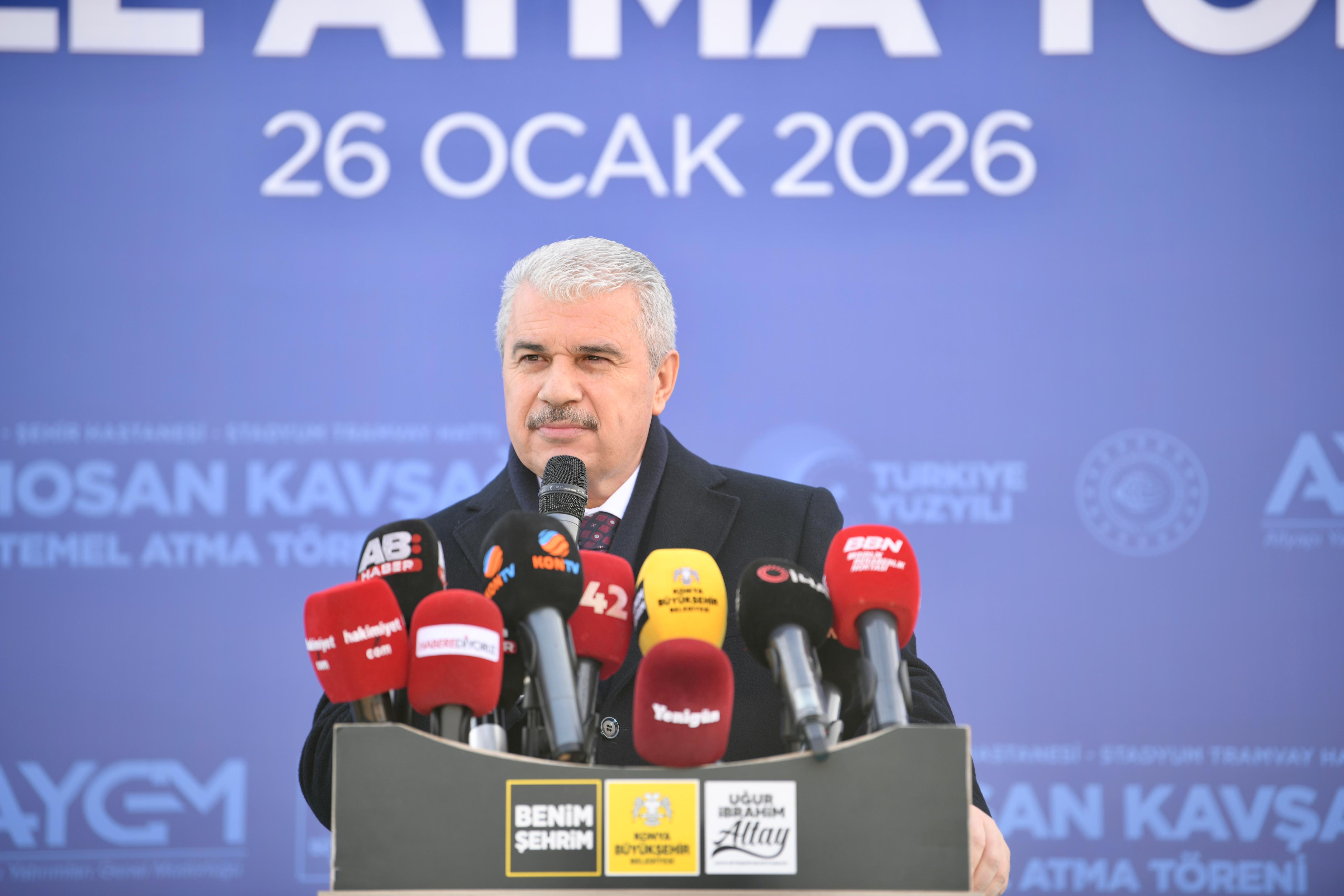 KONYA’NIN GELİŞEN RAYLI SİSTEM YOLCULUĞUNDA ÖNEMLİ BİR YATIRIMIN DAHA TEMELİ ATILDI