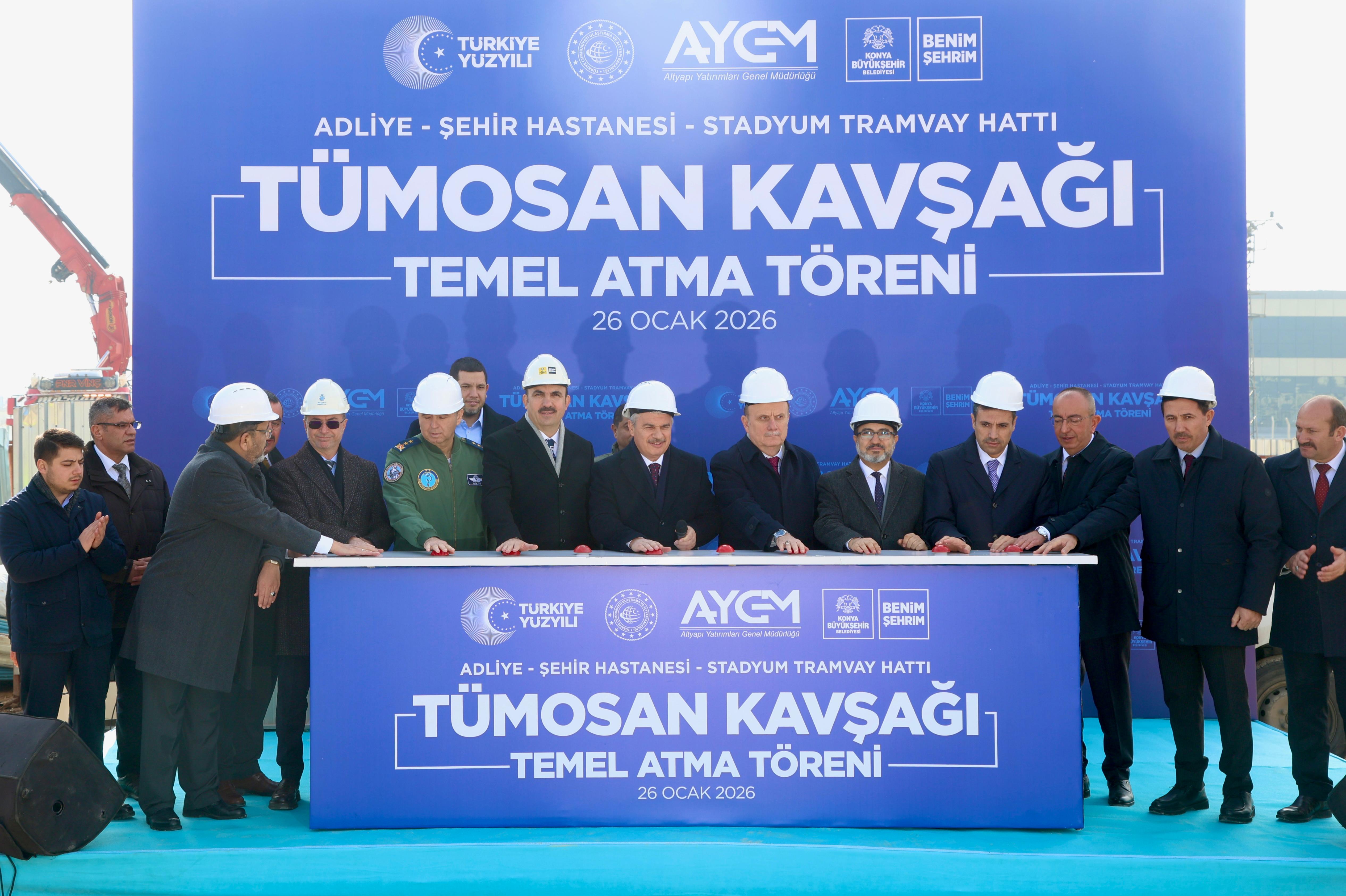 KONYA’NIN GELİŞEN RAYLI SİSTEM YOLCULUĞUNDA ÖNEMLİ BİR YATIRIMIN DAHA TEMELİ ATILDI