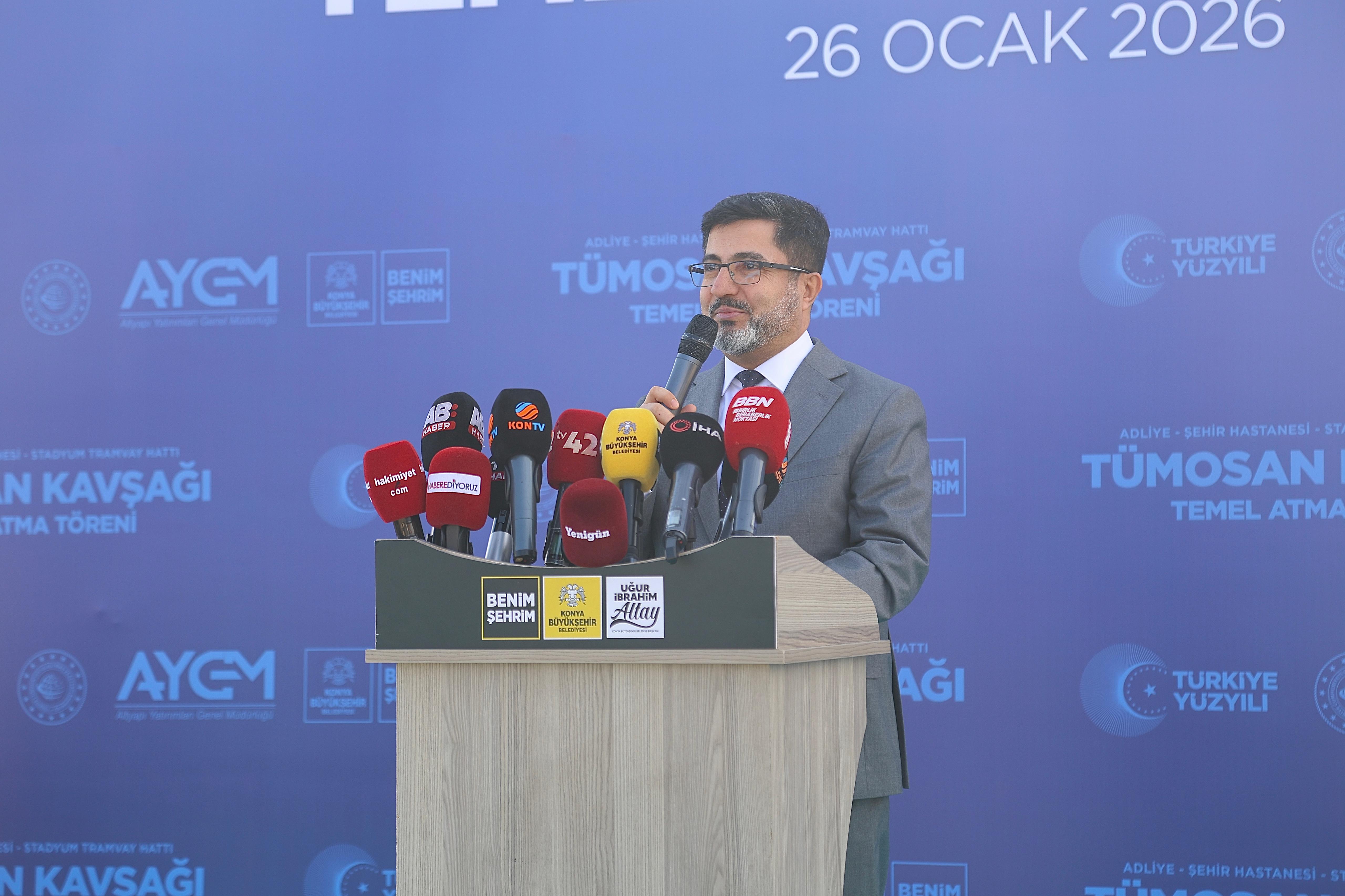 KONYA’NIN GELİŞEN RAYLI SİSTEM YOLCULUĞUNDA ÖNEMLİ BİR YATIRIMIN DAHA TEMELİ ATILDI