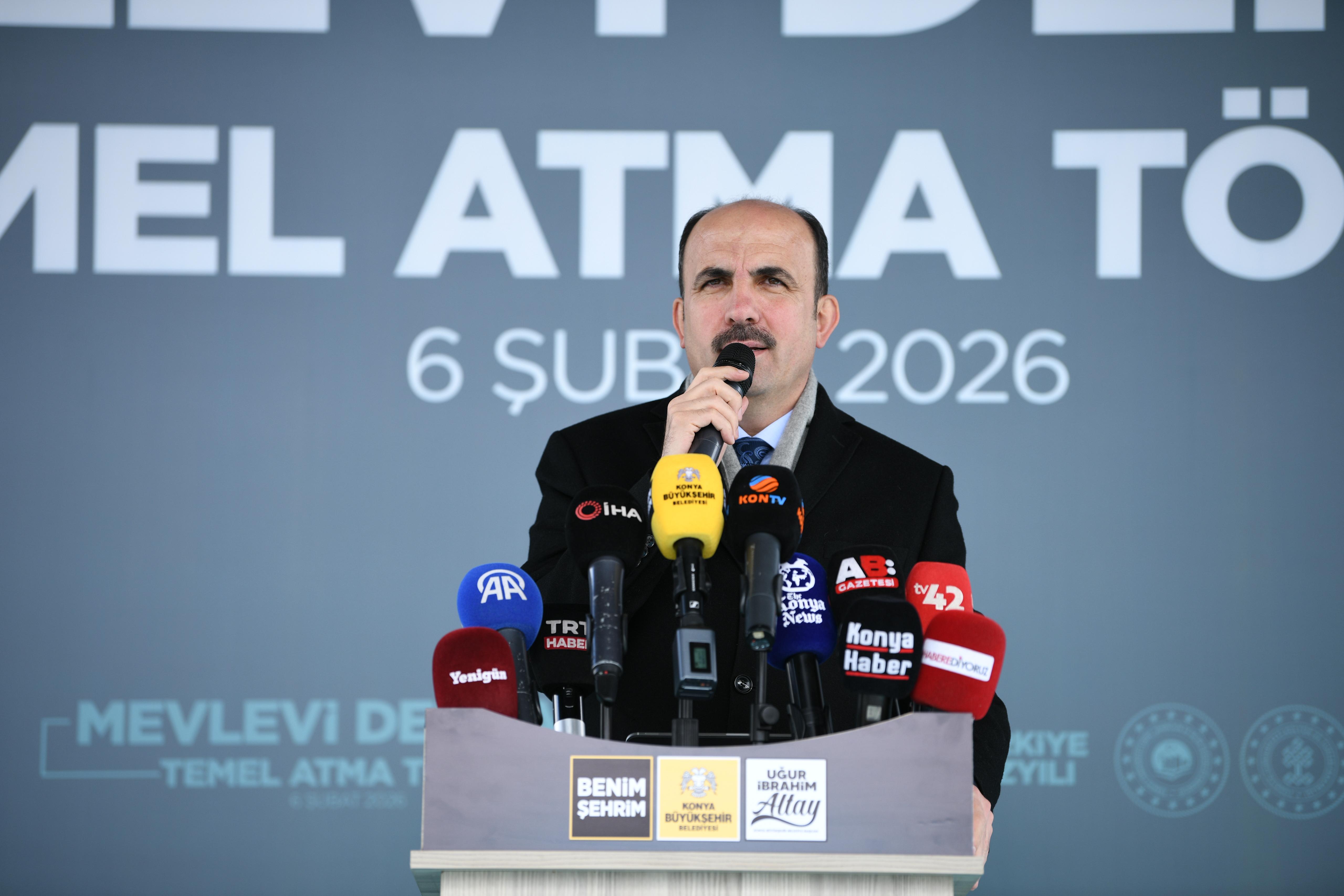 KONYA BÜYÜKŞEHİR’İN ŞEHRE KAZANDIRACAĞI MEVLEVİ DERGAHI’NIN TEMELİ ATILDI