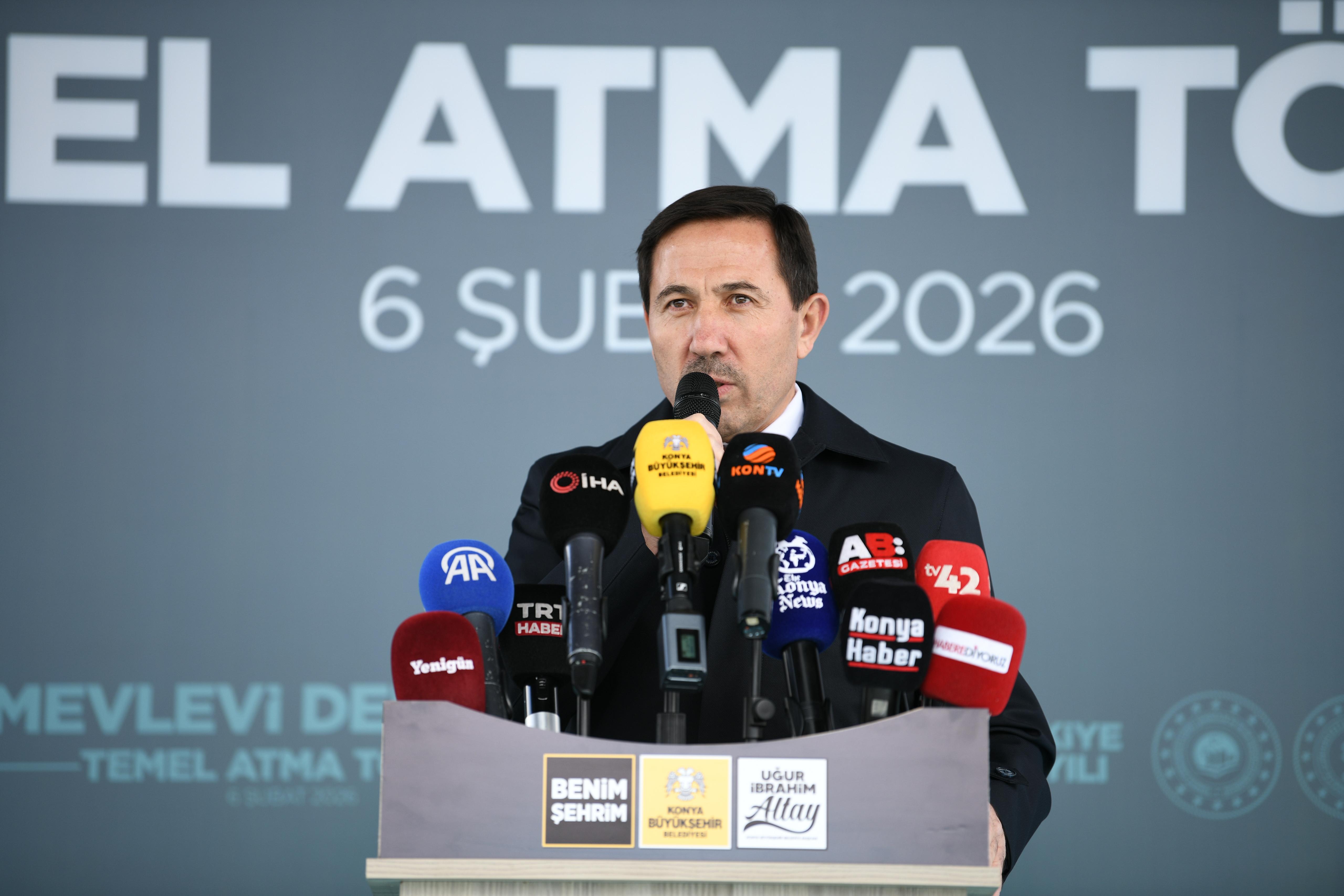 KONYA BÜYÜKŞEHİR’İN ŞEHRE KAZANDIRACAĞI MEVLEVİ DERGAHI’NIN TEMELİ ATILDI