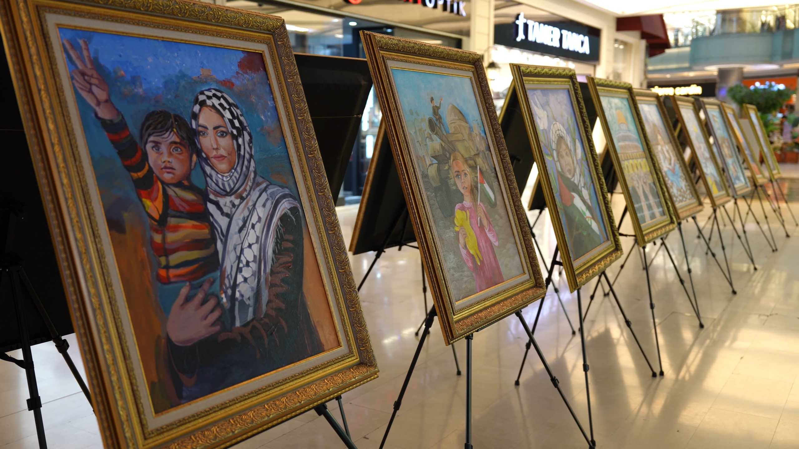 KONYA BÜYÜKŞEHİR, KONYA’DAKİ GAZZELİ ÇOCUKLARIN RESİMLERİNDEN SERGİ AÇTI