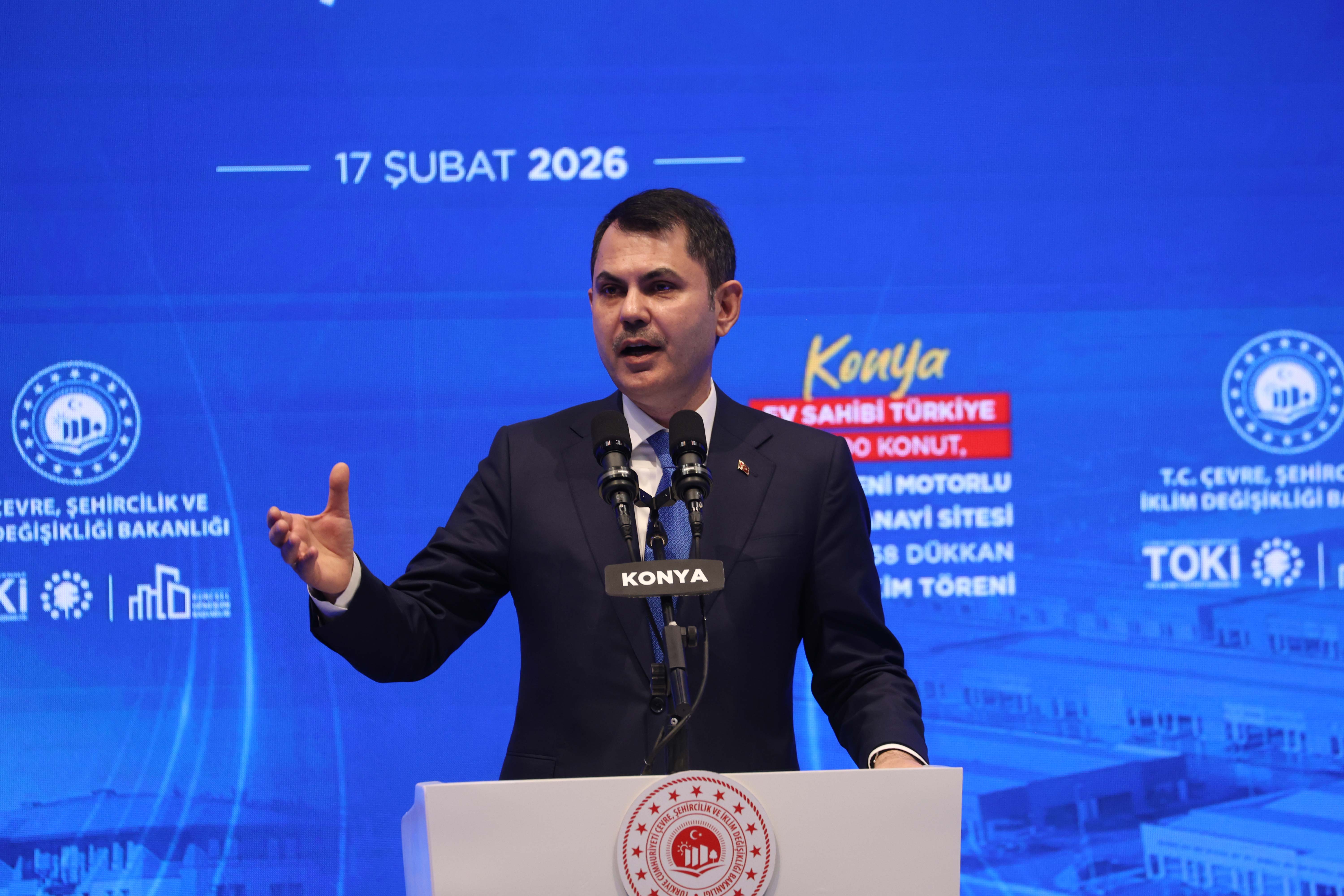 BAKAN KURUM KONYA’DA TOKİ KONUTLARI VE YENİ SANAYİ SİTESİ 3. ETABIN KURA ÇEKİM PROGRAMINA KATILDI