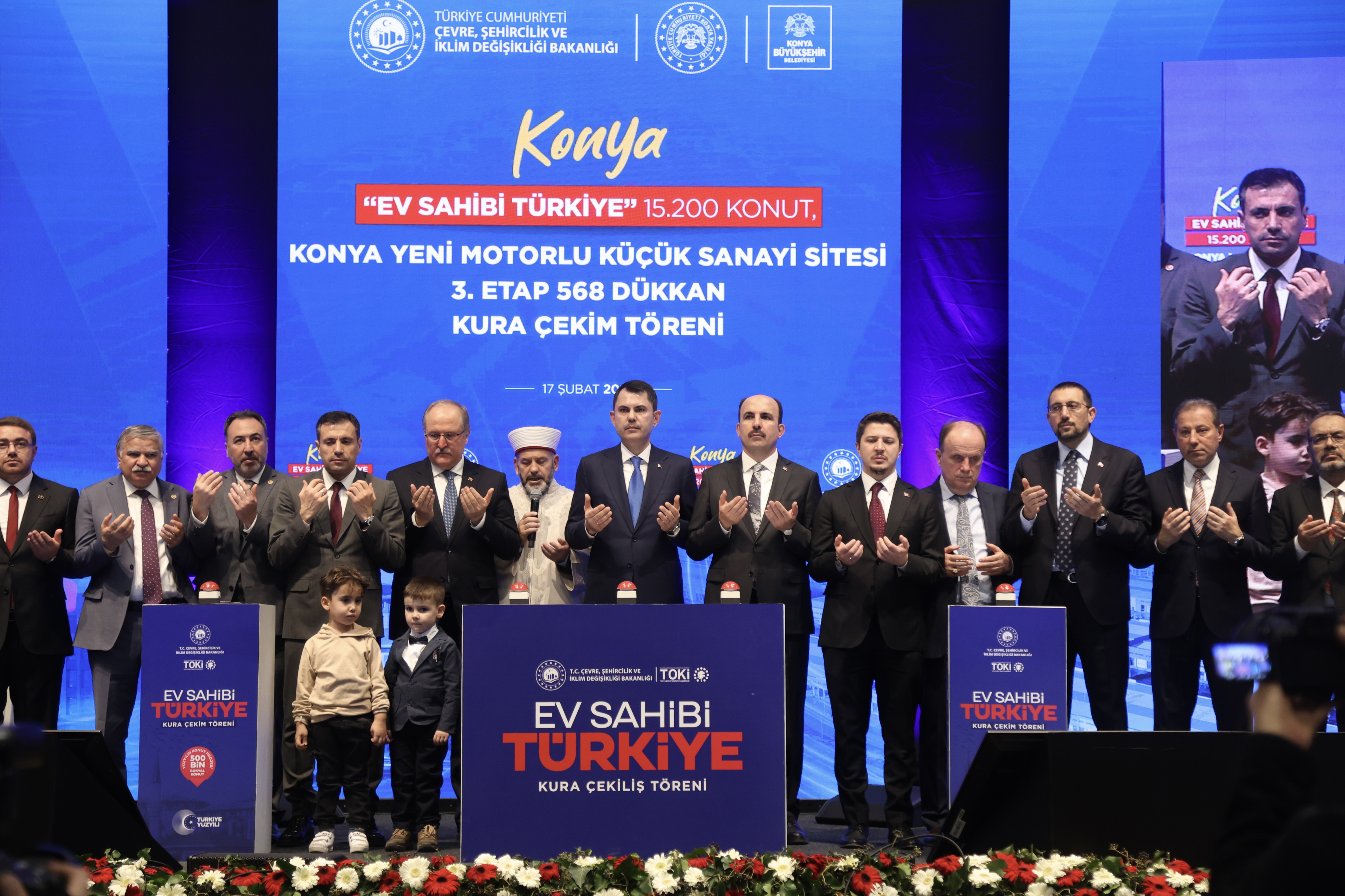 BAKAN KURUM KONYA’DA TOKİ KONUTLARI VE YENİ SANAYİ SİTESİ 3. ETABIN KURA ÇEKİM PROGRAMINA KATILDI