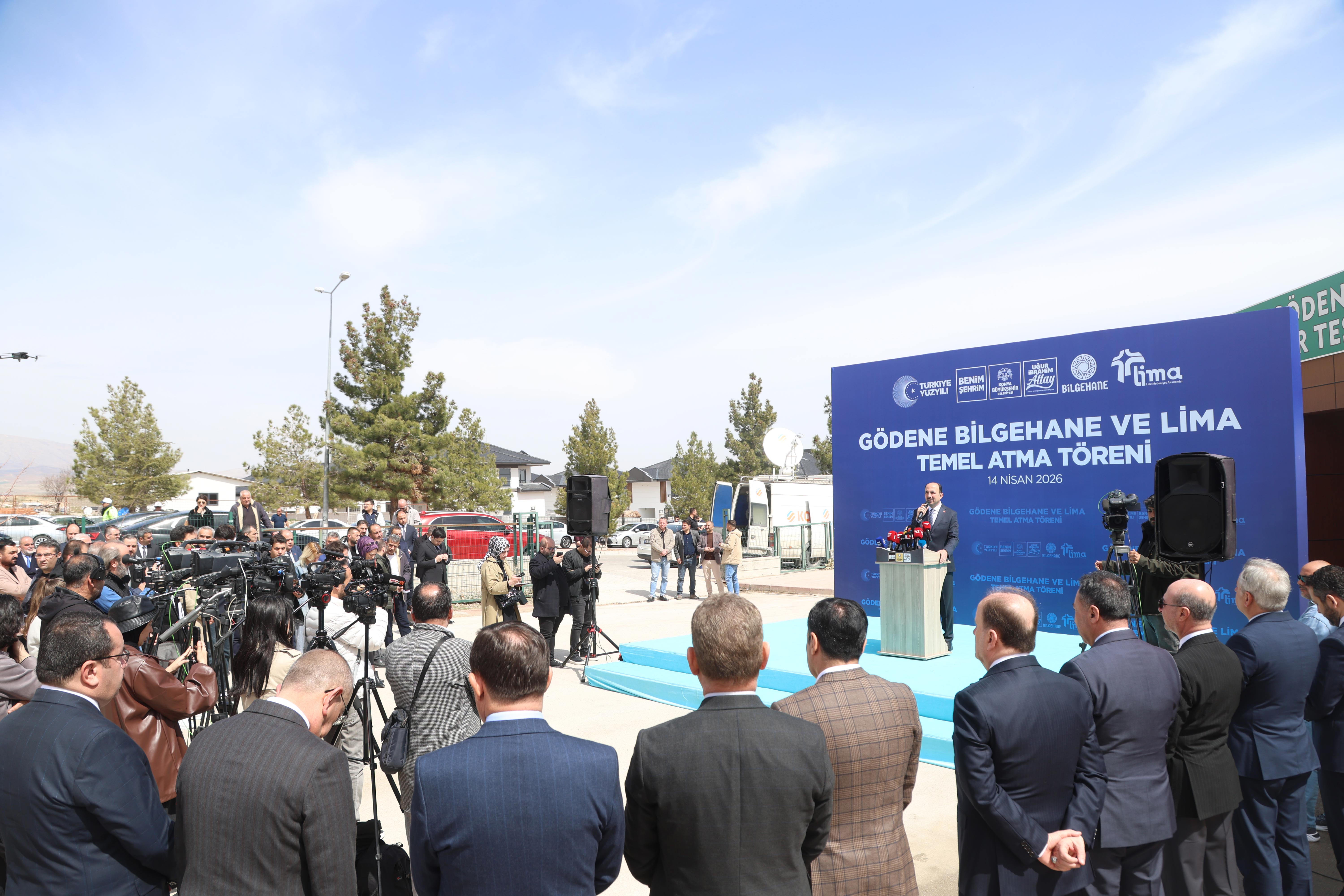 KONYA BÜYÜKŞEHİR’İN GÖDENE’YE KAZANDIRACAĞI BİLGEHANE, LİMA VE KÜTÜPHANE BİNASININ TEMELİ ATILDI