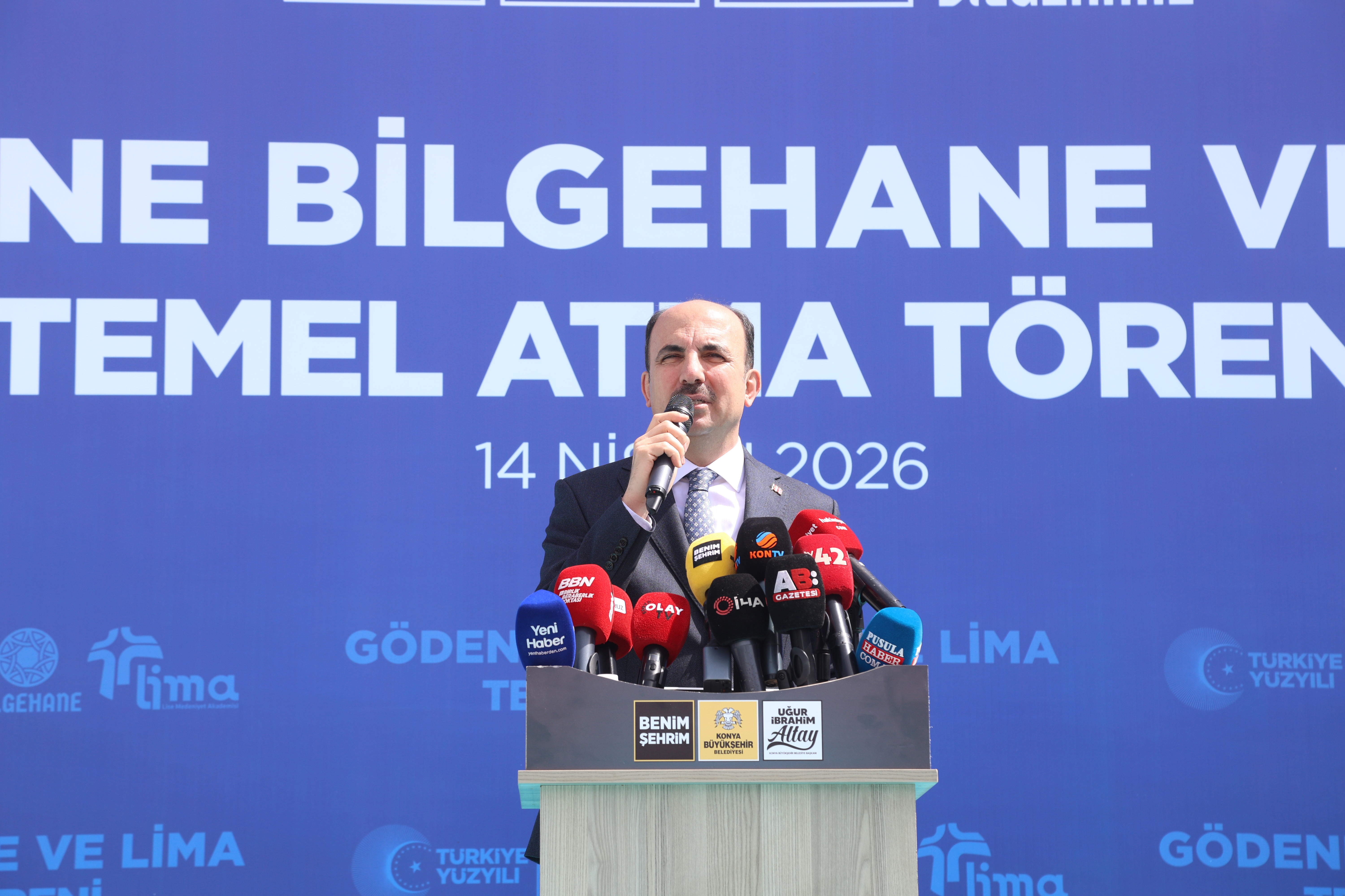 KONYA BÜYÜKŞEHİR’İN GÖDENE’YE KAZANDIRACAĞI BİLGEHANE, LİMA VE KÜTÜPHANE BİNASININ TEMELİ ATILDI