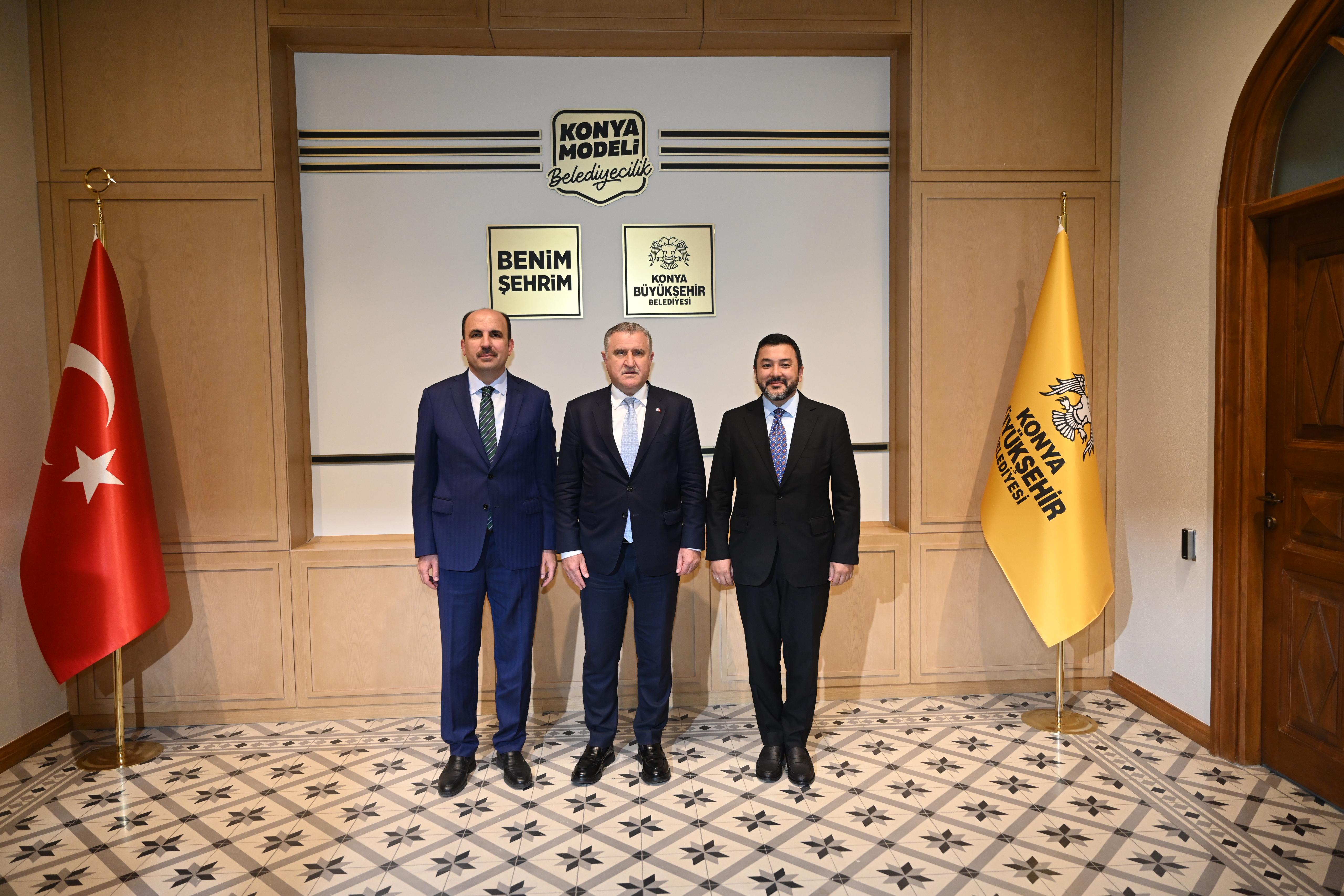BAKAN BAK VE AK PARTİ GENEL BAŞKAN YARDIMCISI BÜYÜKGÜMÜŞ, BAŞKAN ALTAY’I ZİYARET ETTİ