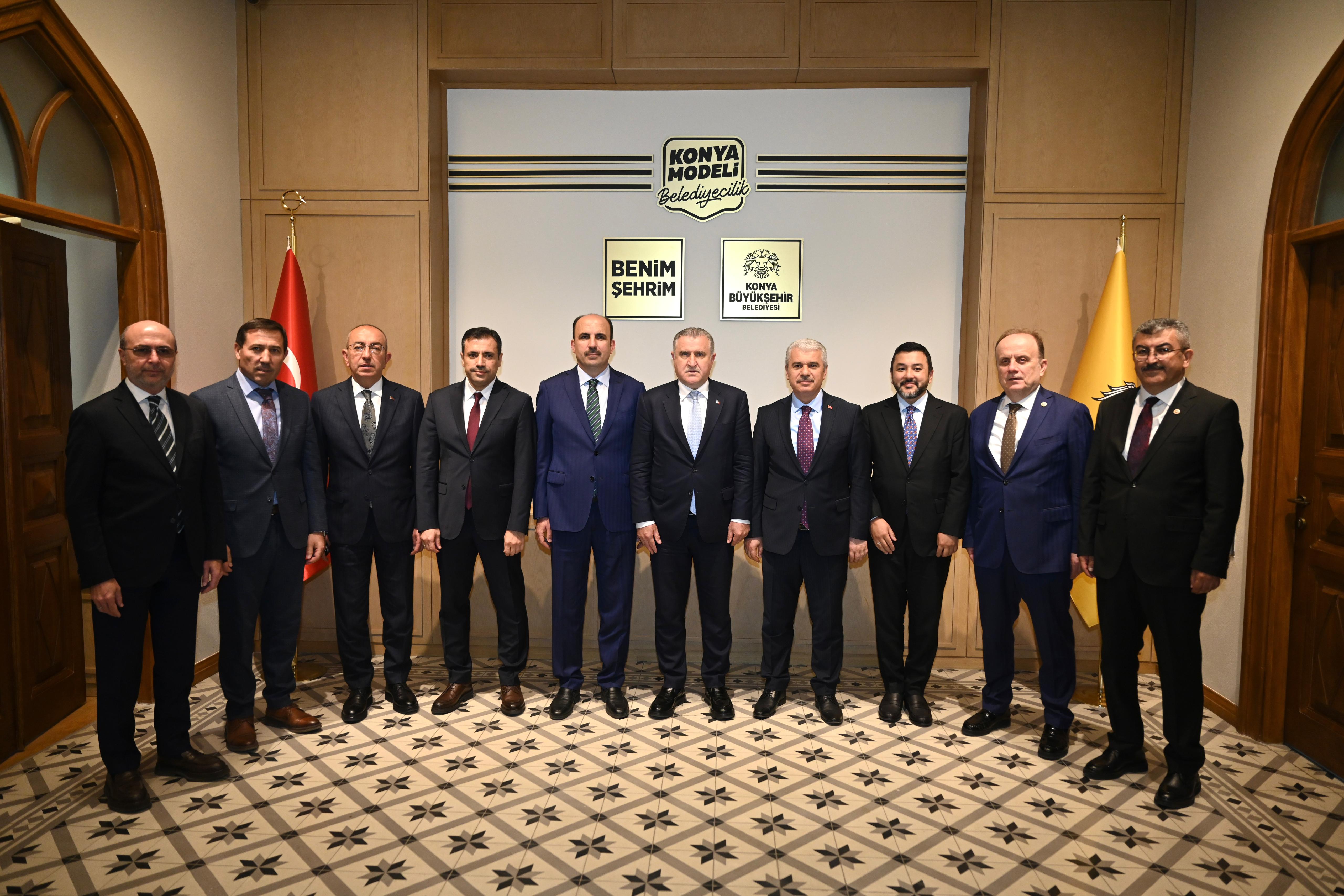 BAKAN BAK VE AK PARTİ GENEL BAŞKAN YARDIMCISI BÜYÜKGÜMÜŞ, BAŞKAN ALTAY’I ZİYARET ETTİ