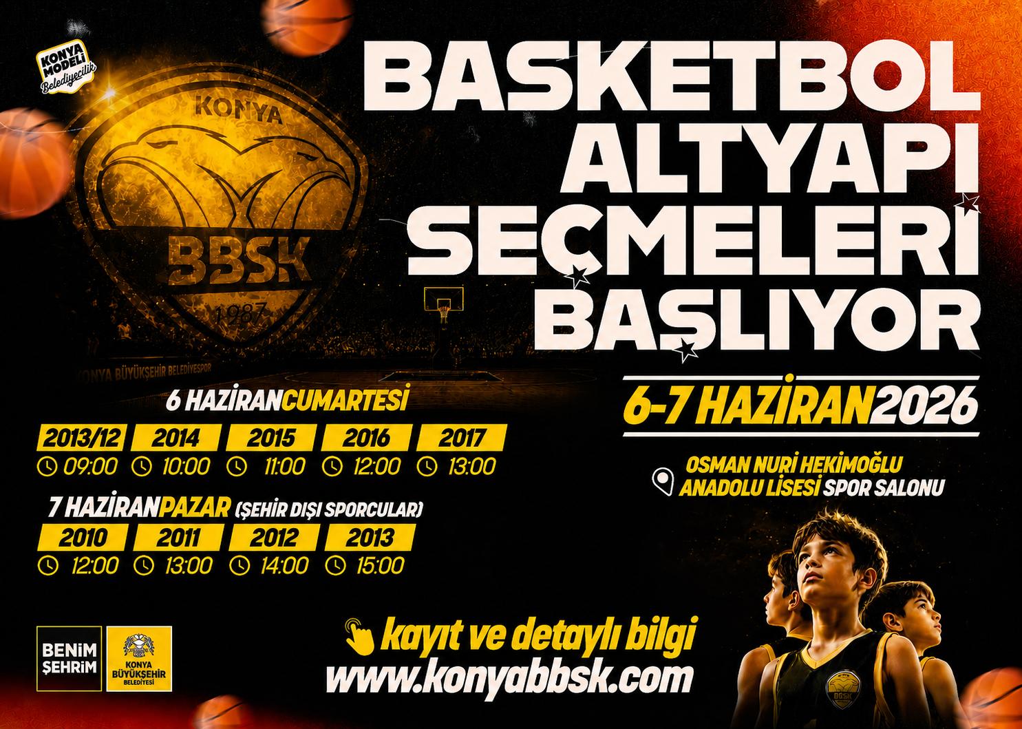BÜYÜKŞEHİR BASKETBOLDA YENİ YETENEKLERİNİ ARIYOR