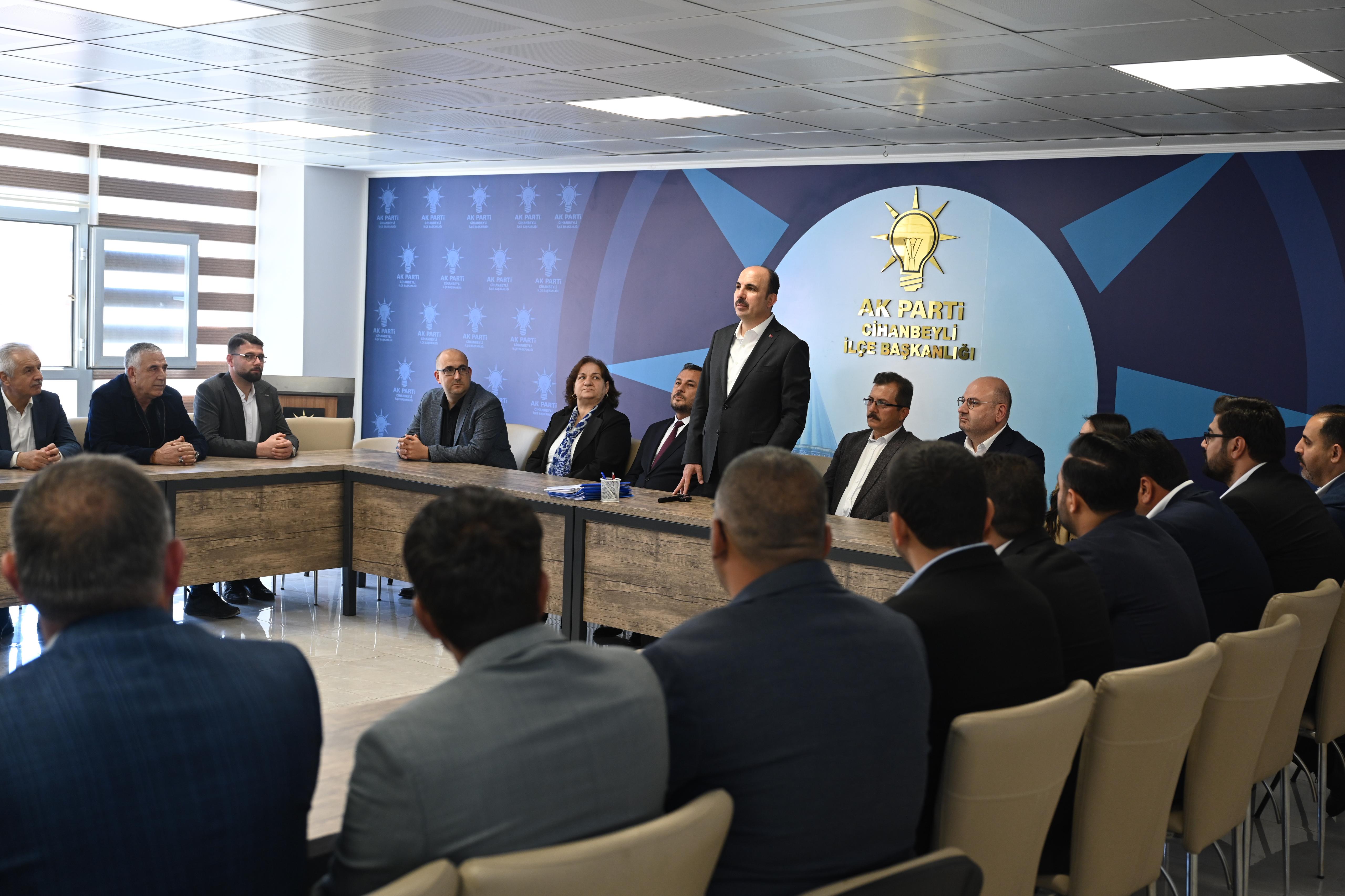BAŞKAN ALTAY CİHANBEYLİ VE KULU’YU ZİYARET ETTİ, KULU İTFAİYE MERKEZİ’NİN TEMELİNİ ATTI
