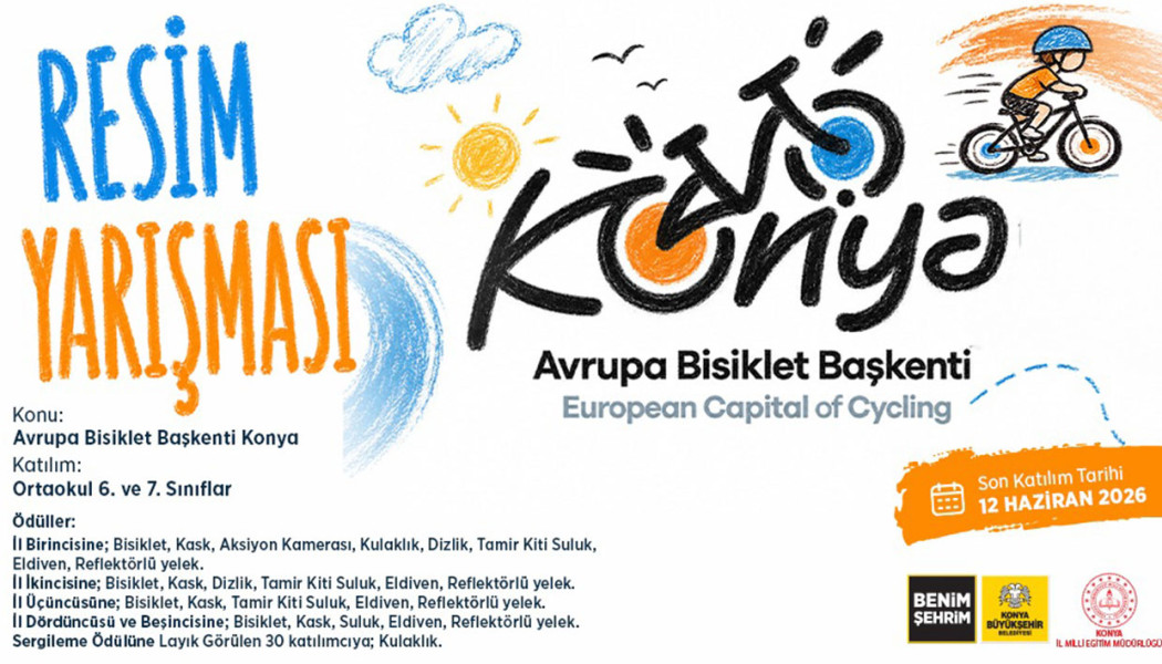 KONYA BÜYÜKŞEHİR’DEN ÖĞRENCİLER İÇİN “AVRUPA BİSİKLET BAŞKENTİ KONYA” TEMALI RESİM YARIŞMASI