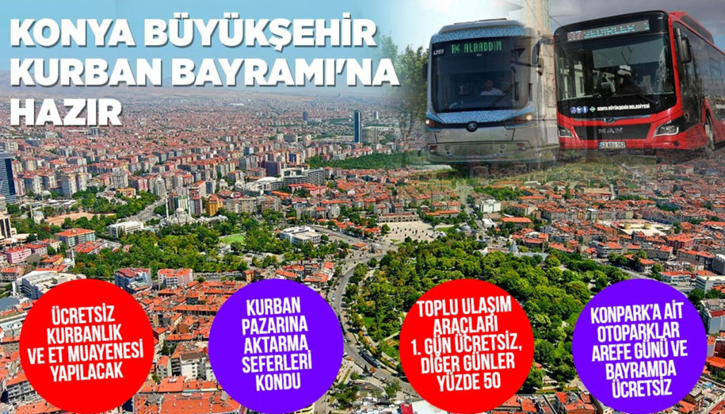 KONYA BÜYÜKŞEHİR KURBAN BAYRAMI'NA HAZIR