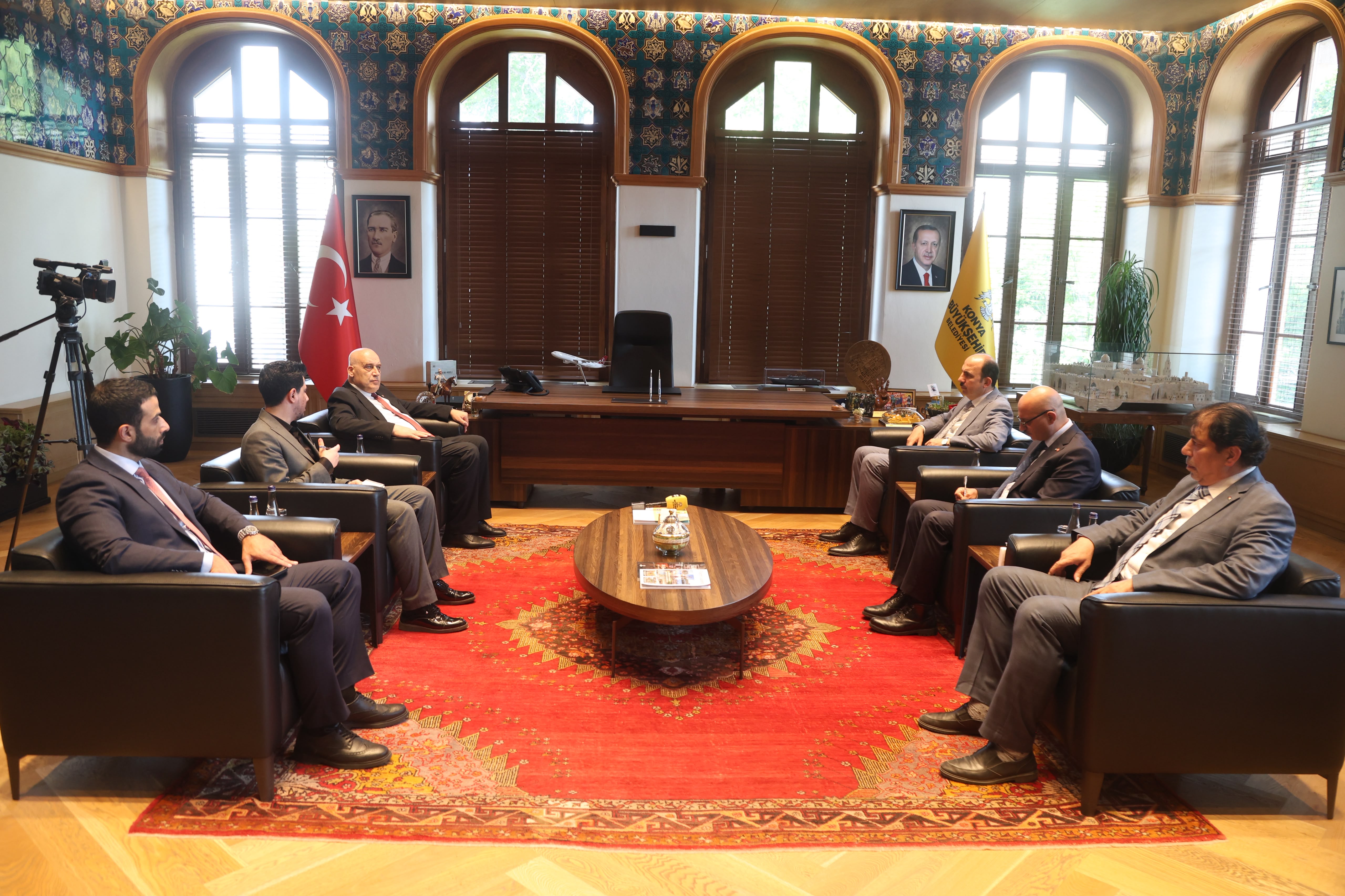 FİLİSTİN’İN ANKARA BÜYÜKELÇİSİ EBU CEYŞ BAŞKAN ALTAY’I ZİYARET ETTİ