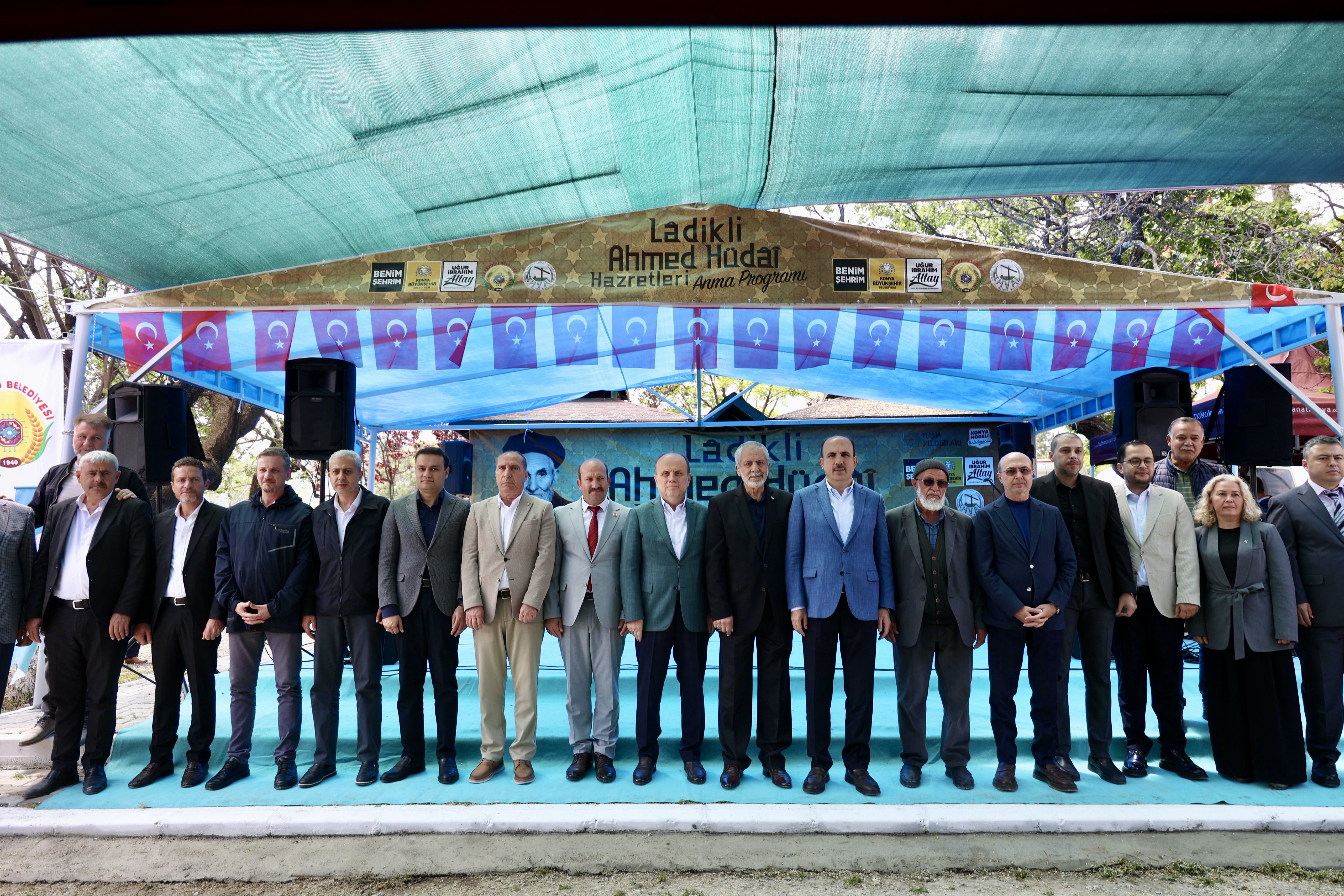 KONYA’NIN MANEVİ ÖNDERLERİNDEN LADİKLİ AHMET HÜDAİ VEFATININ 57. YIL DÖNÜMÜNDE ANILDI