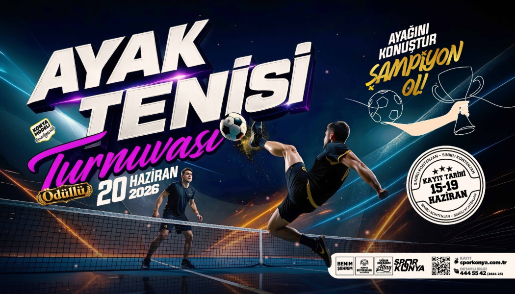 KONYA BÜYÜKŞEHİR’DEN AYAK TENİSİ TURNUVASI
