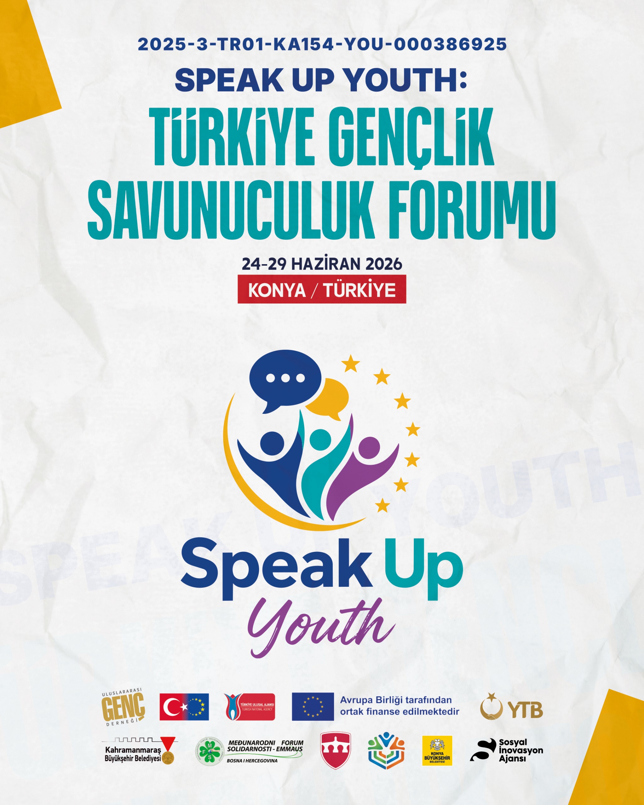 TÜRKİYE GENÇLİK SAVUNUCULUK FORUMU KONYA’DA GENÇLERİ BİR ARAYA GETİRECEK