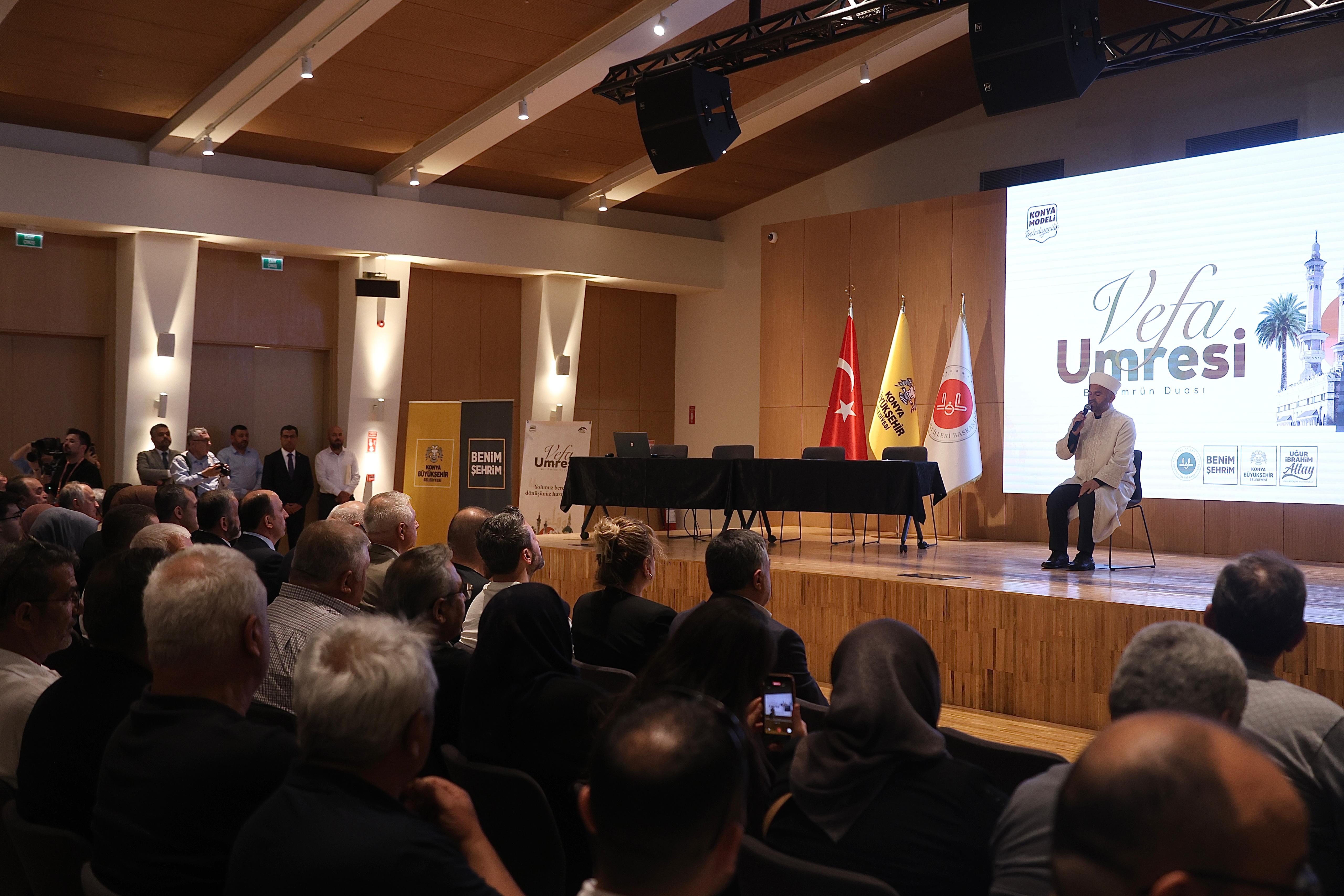 KONYA BÜYÜKŞEHİR'İN "VEFA UMRESİ" ÇEKİLİŞİNDE DUYGU DOLU ANLAR YAŞANDI