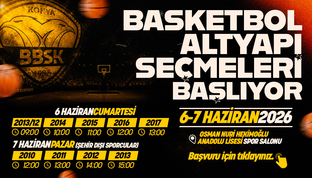 BASKETBOL ALTYAPI SEÇMELERİ BAŞLIYOR
