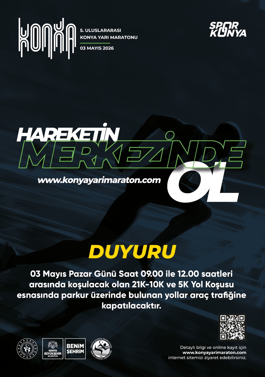 21K-10K Maraton koşusu günü kapalı olacak caddeler