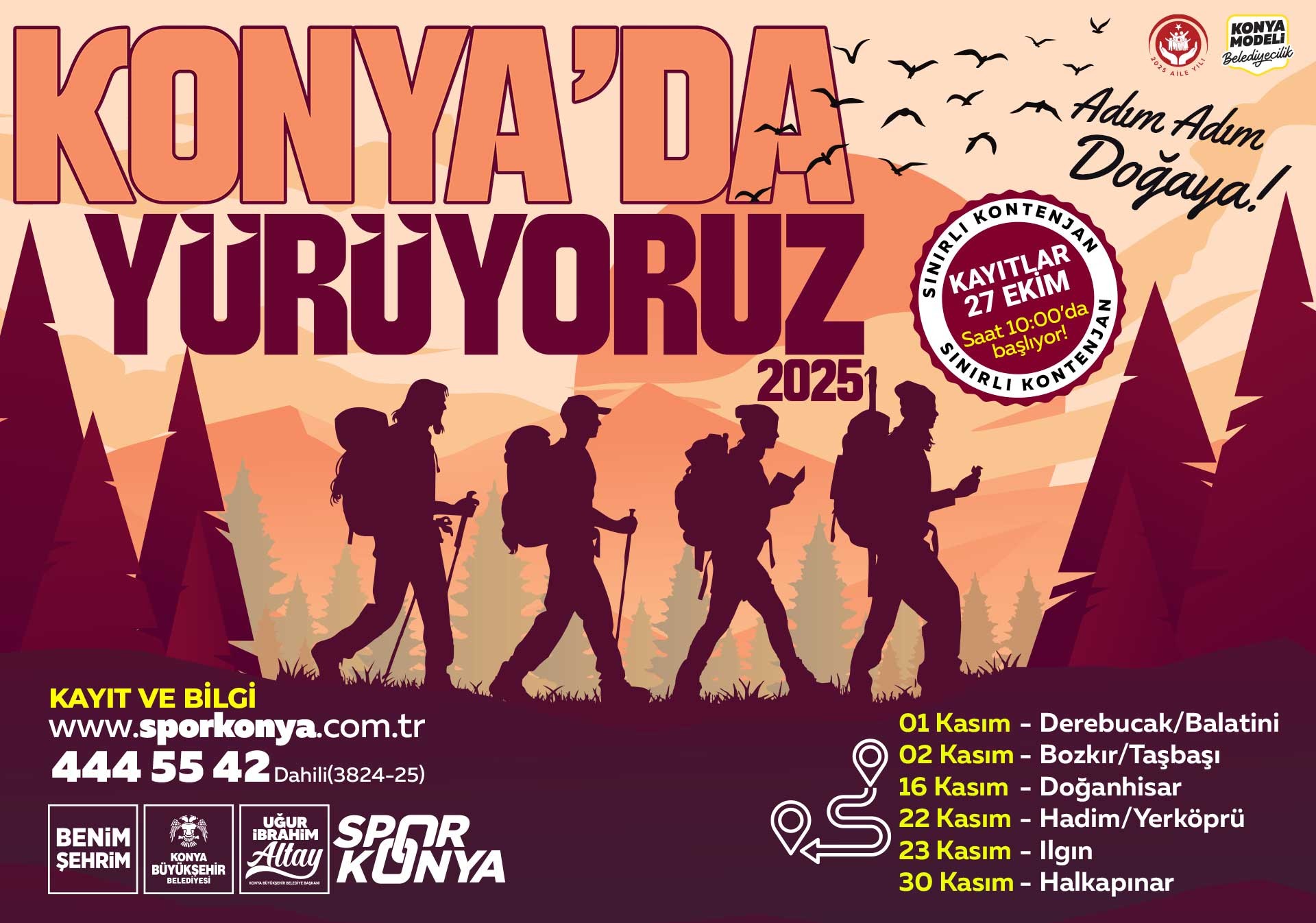 Konya’da Yürüyoruz – Adım Adım Doğaya! Konya’da Yürüyoruz – Adım Adım Doğaya!