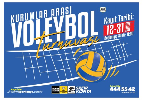KURUMLAR SAHAYA İNİYOR: VOLEYBOL TURNUVASI İÇİN KAYITLAR BAŞLADI